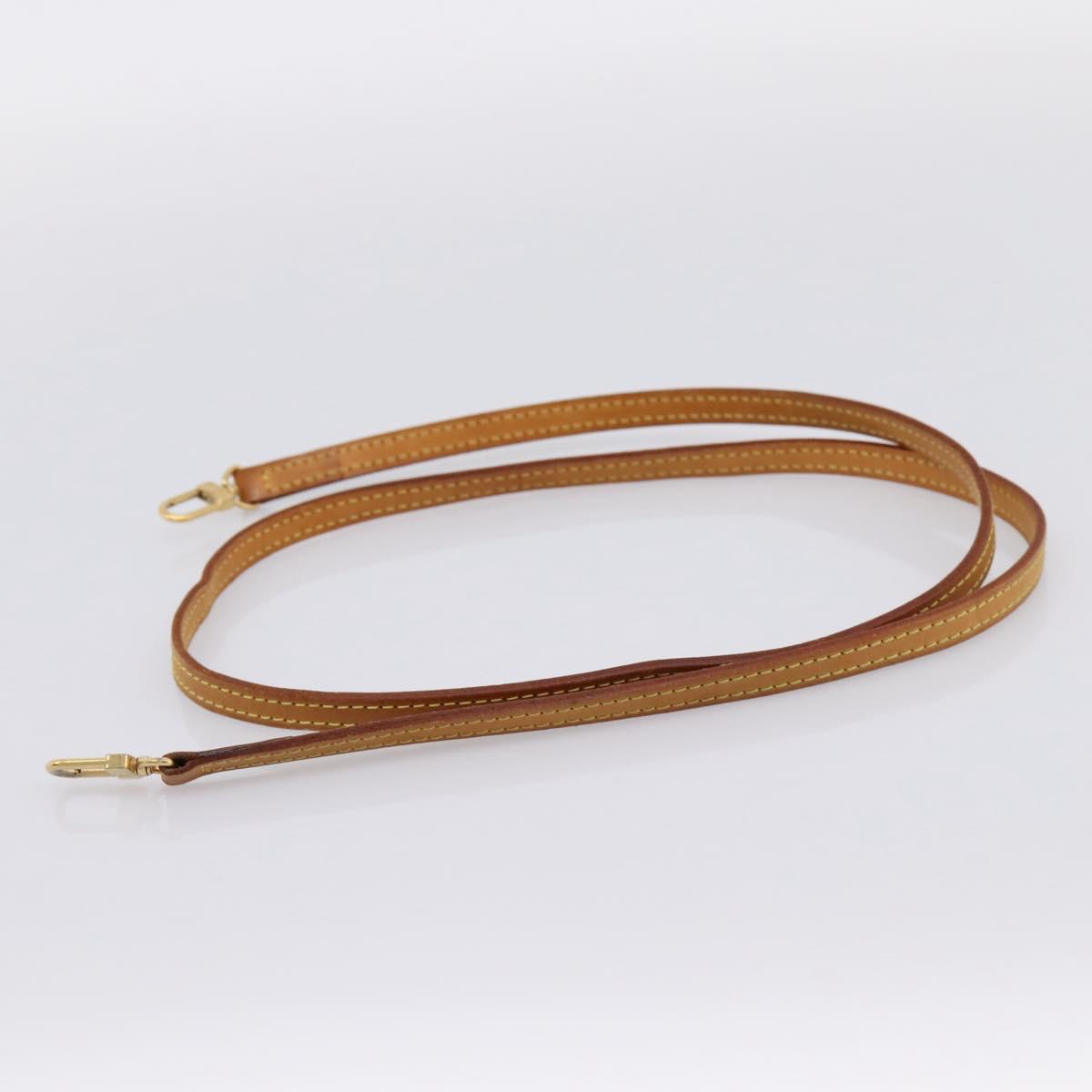 LOUIS VUITTON Nume leather Shoulder Strap Leather 50.4"" Beige LV Auth 204021V