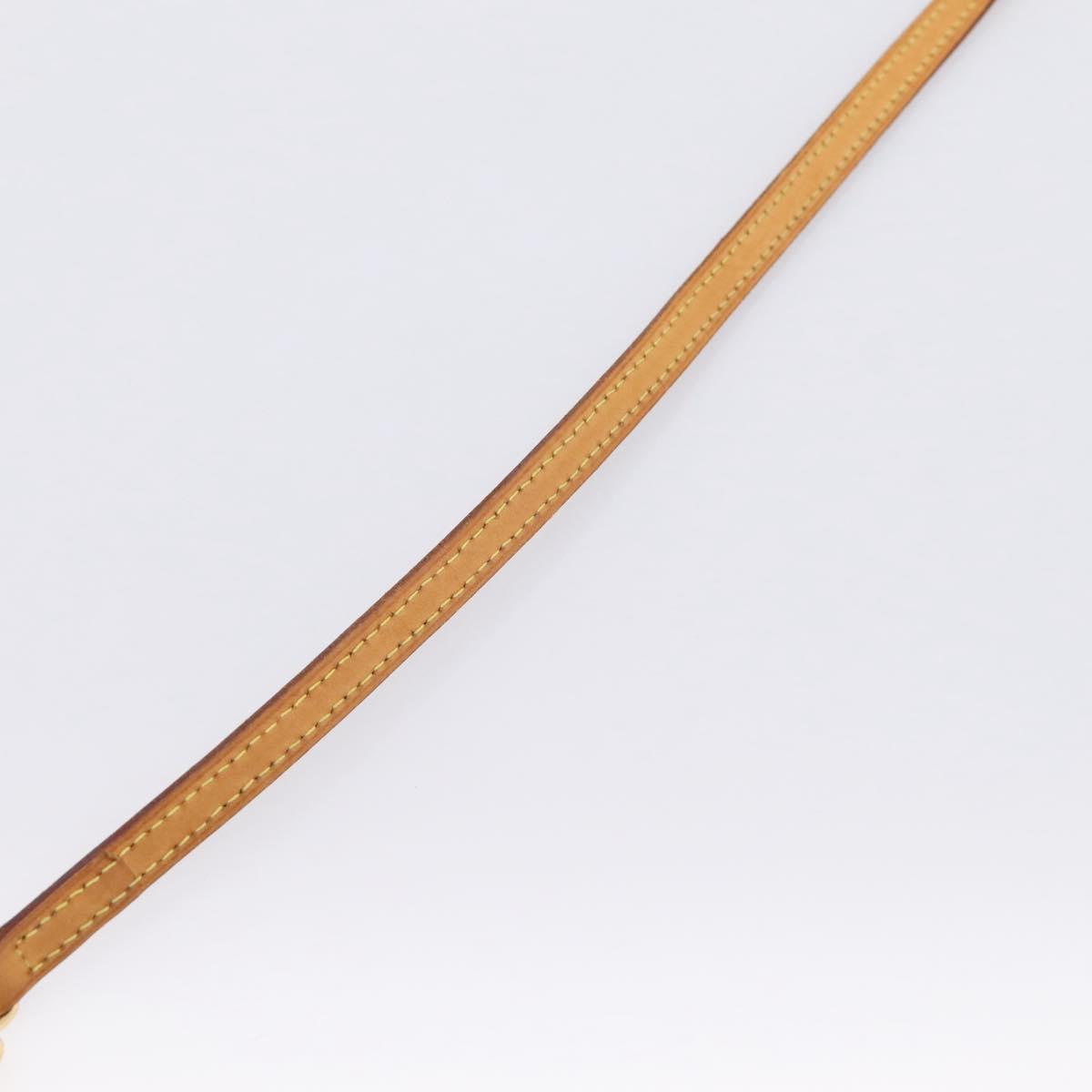 LOUIS VUITTON Nume leather Shoulder Strap Leather 50.4"" Beige LV Auth 204021V
