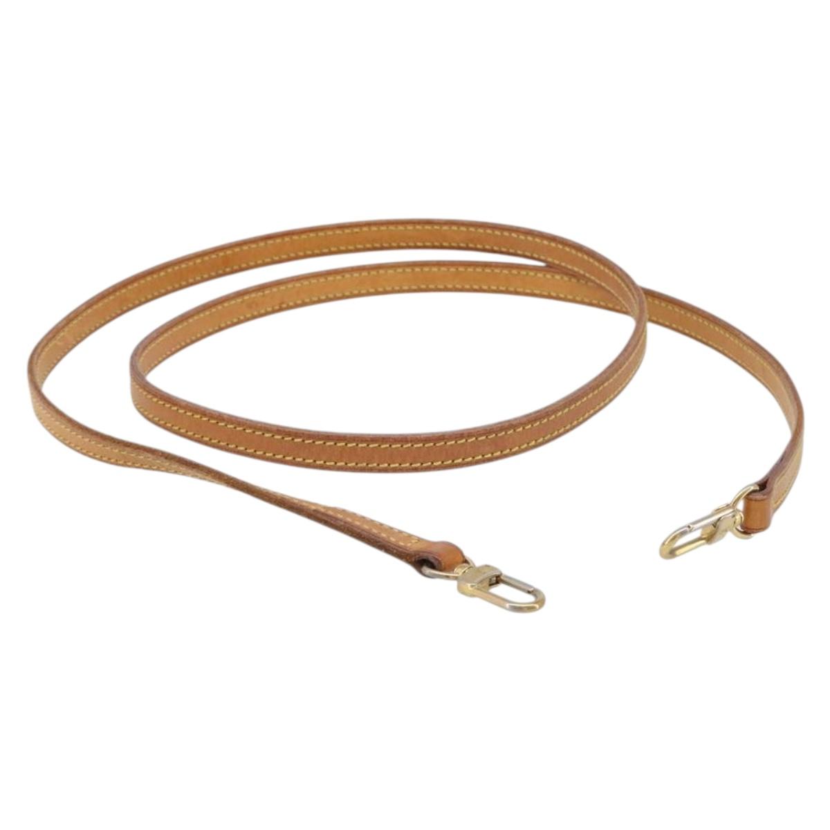 LOUIS VUITTON Nume leather Shoulder Strap Leather 48"" Beige LV Auth 204022V