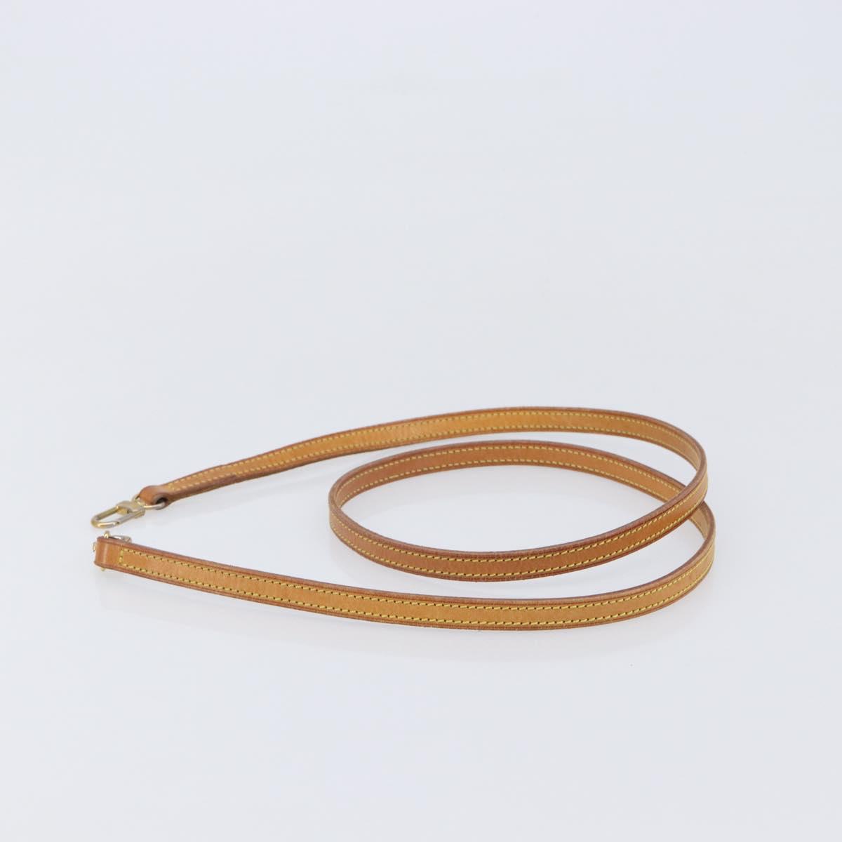 LOUIS VUITTON Nume leather Shoulder Strap Leather 48"" Beige LV Auth 204022V