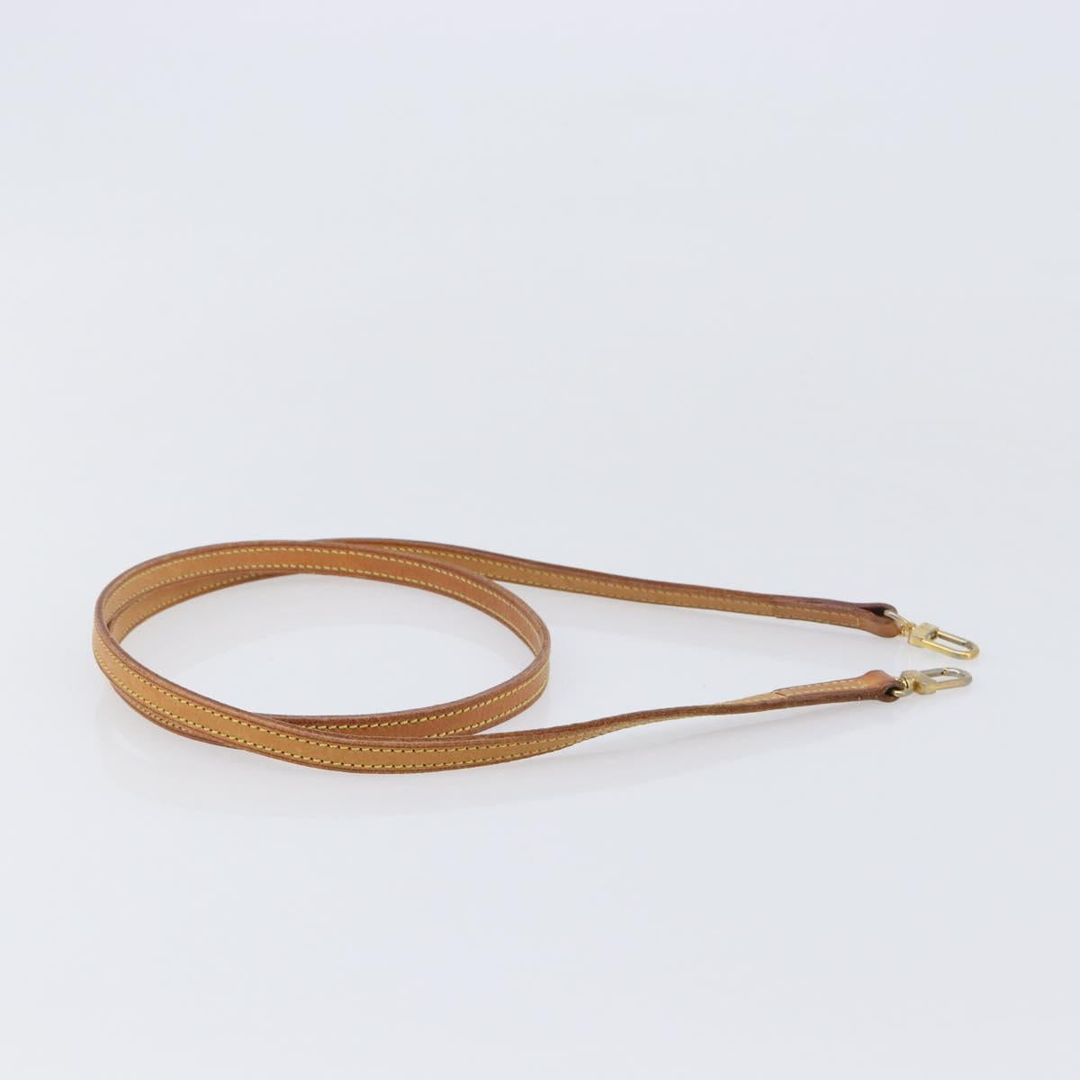 LOUIS VUITTON Nume leather Shoulder Strap Leather 48"" Beige LV Auth 204022V