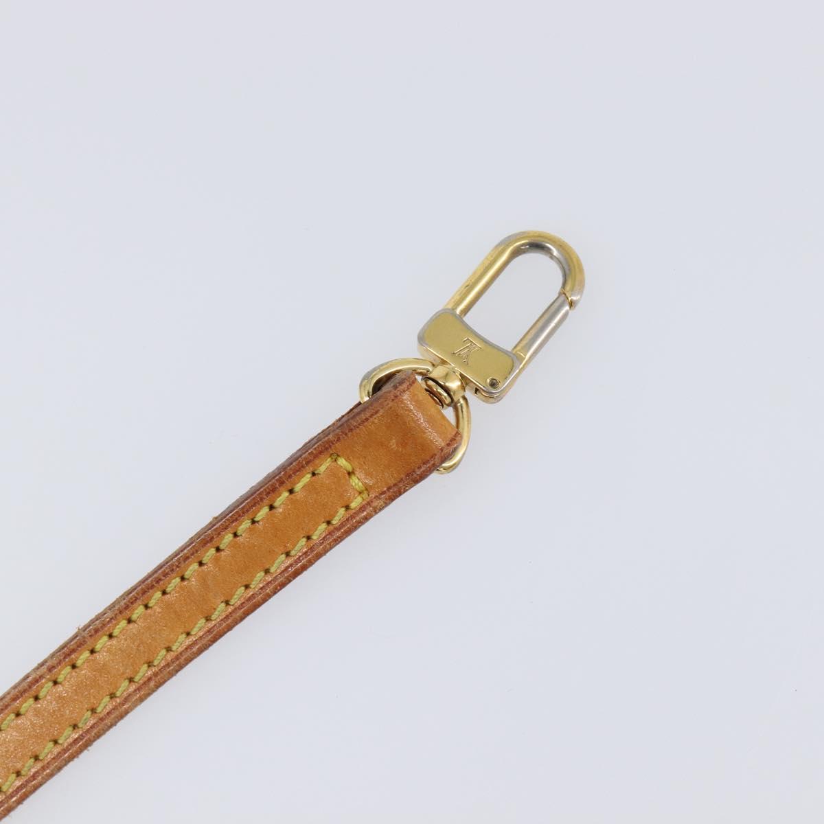 LOUIS VUITTON Nume leather Shoulder Strap Leather 48"" Beige LV Auth 204022V