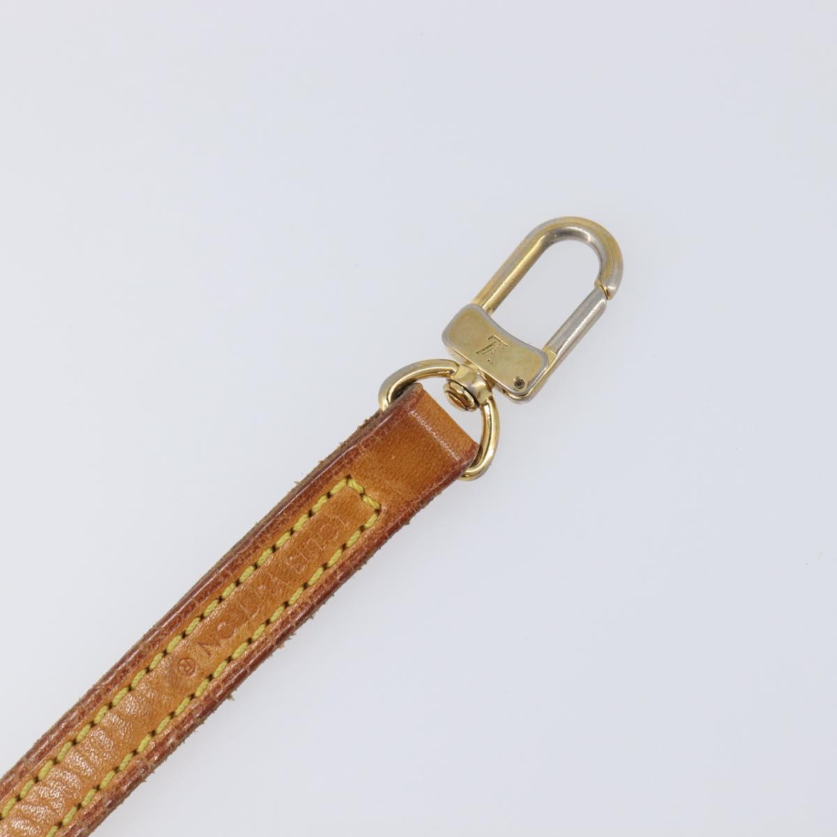 LOUIS VUITTON Nume leather Shoulder Strap Leather 48"" Beige LV Auth 204022V