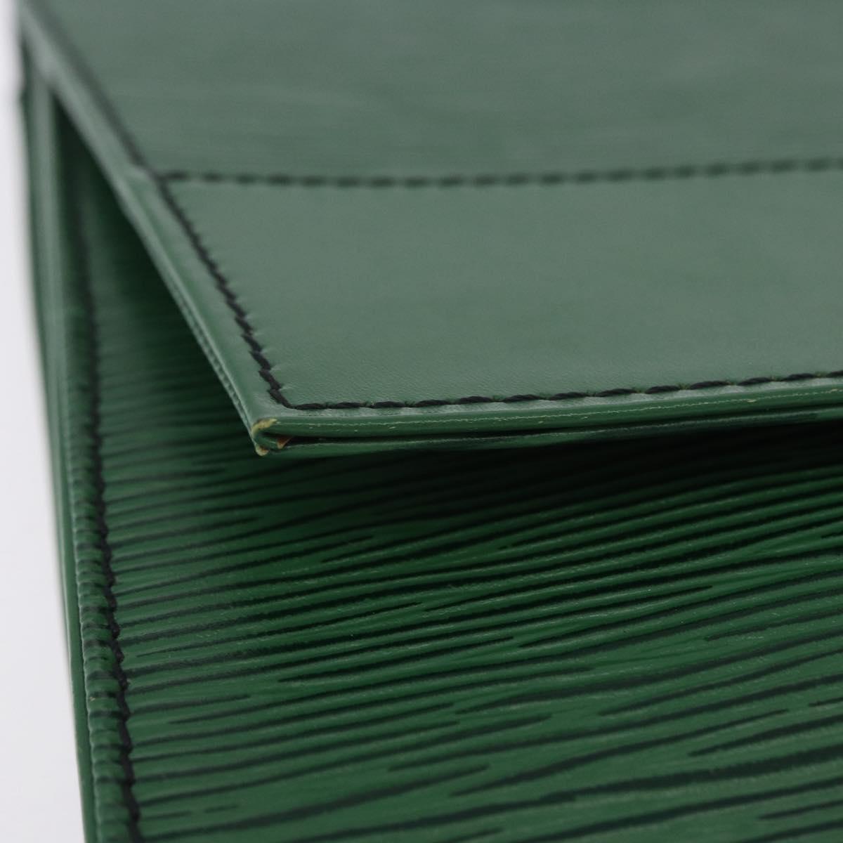 LOUIS VUITTON Epi Jena Clutch Bag Green M52724 LV Auth 204030