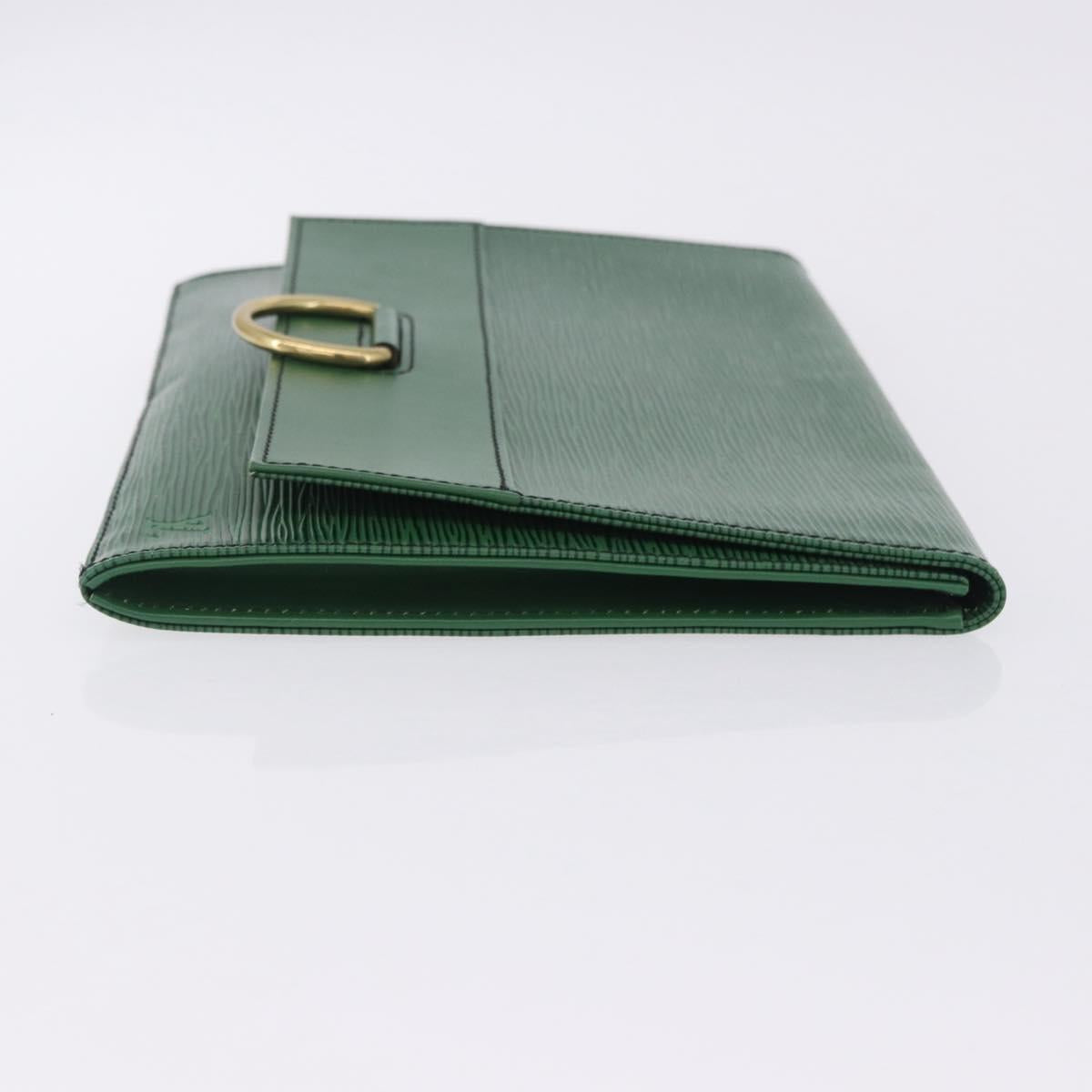 LOUIS VUITTON Epi Jena Clutch Bag Green M52724 LV Auth 204030