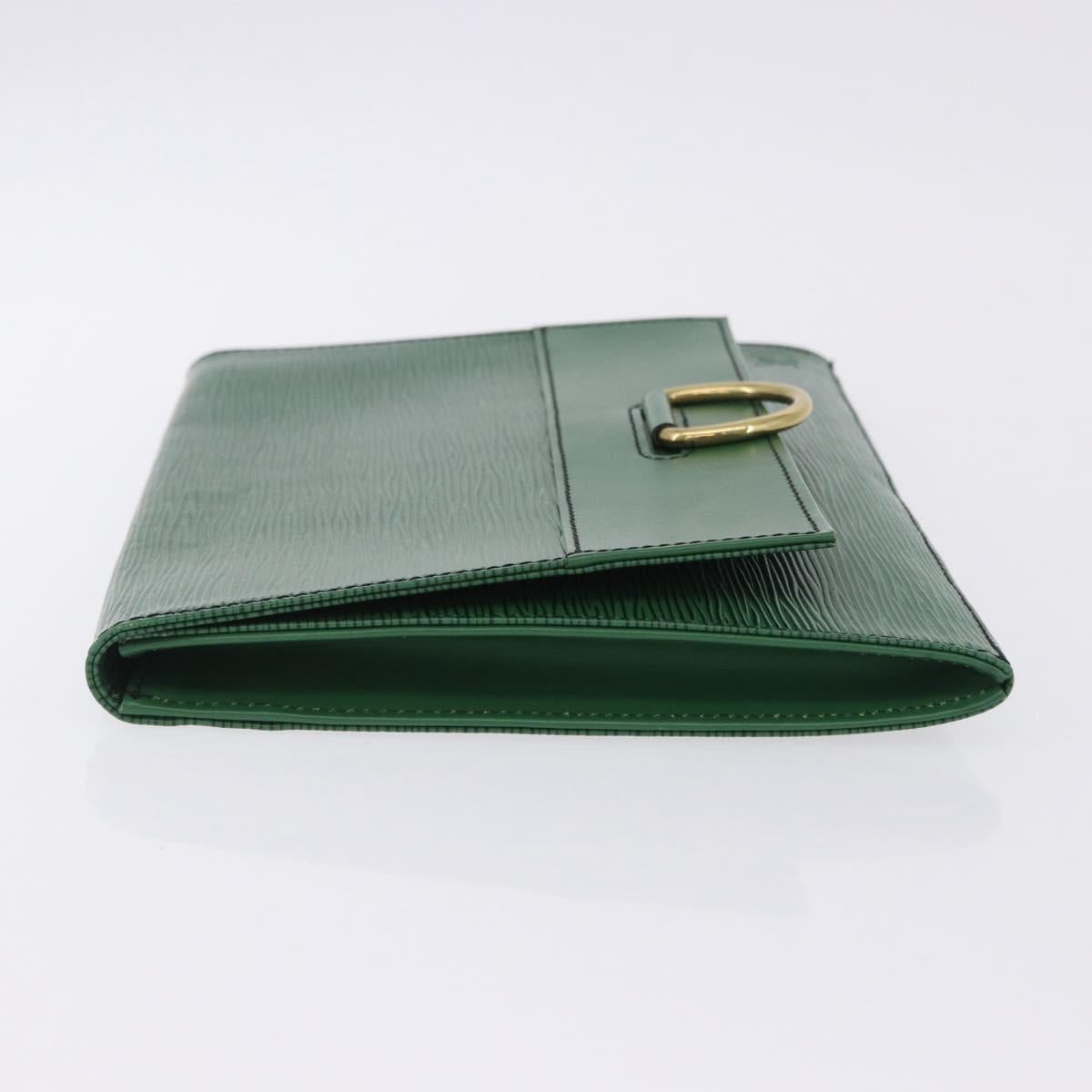 LOUIS VUITTON Epi Jena Clutch Bag Green M52724 LV Auth 204030