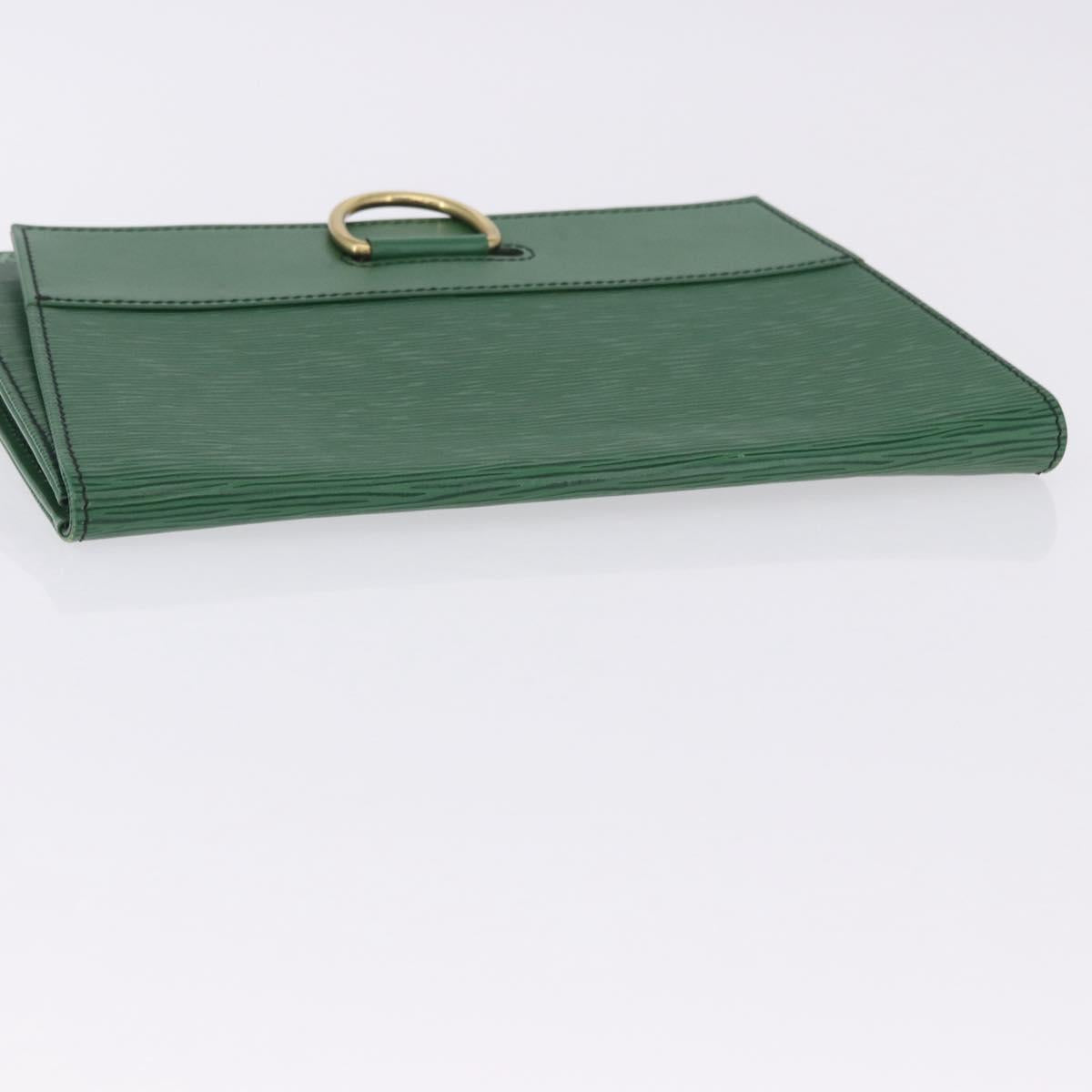 LOUIS VUITTON Epi Jena Clutch Bag Green M52724 LV Auth 204030