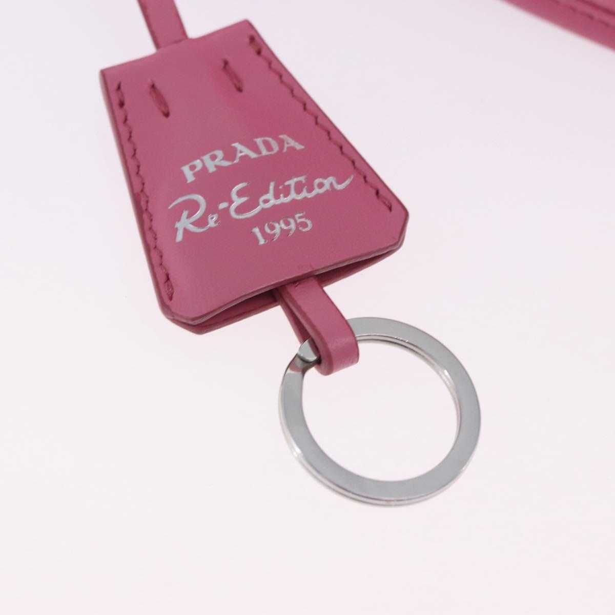 PRADA Hand Bag Nylon Pink Silver Auth 204035V