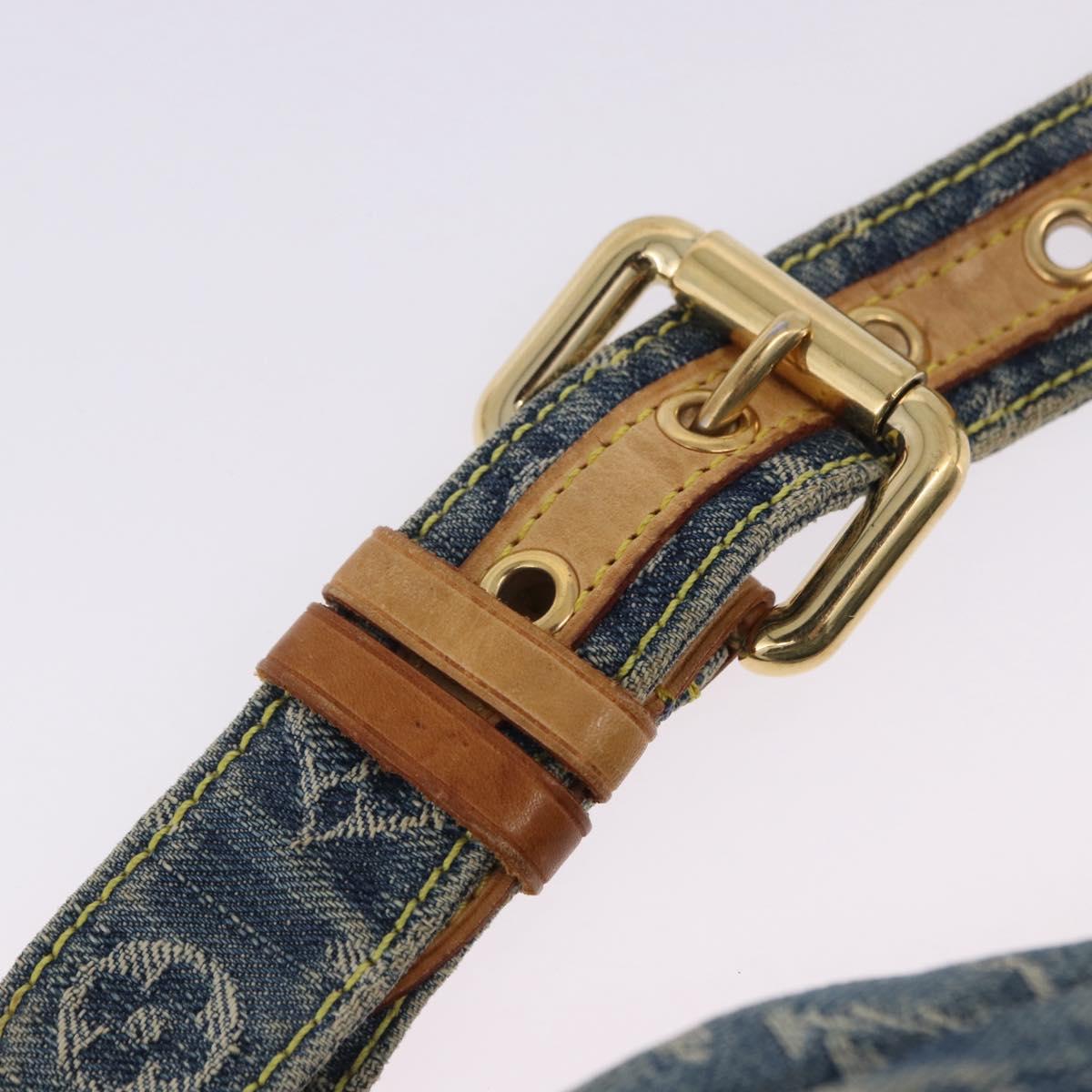 LOUIS VUITTON Monogram Denim Bum Bag Body Bag Blue M95347 LV Auth 204036A
