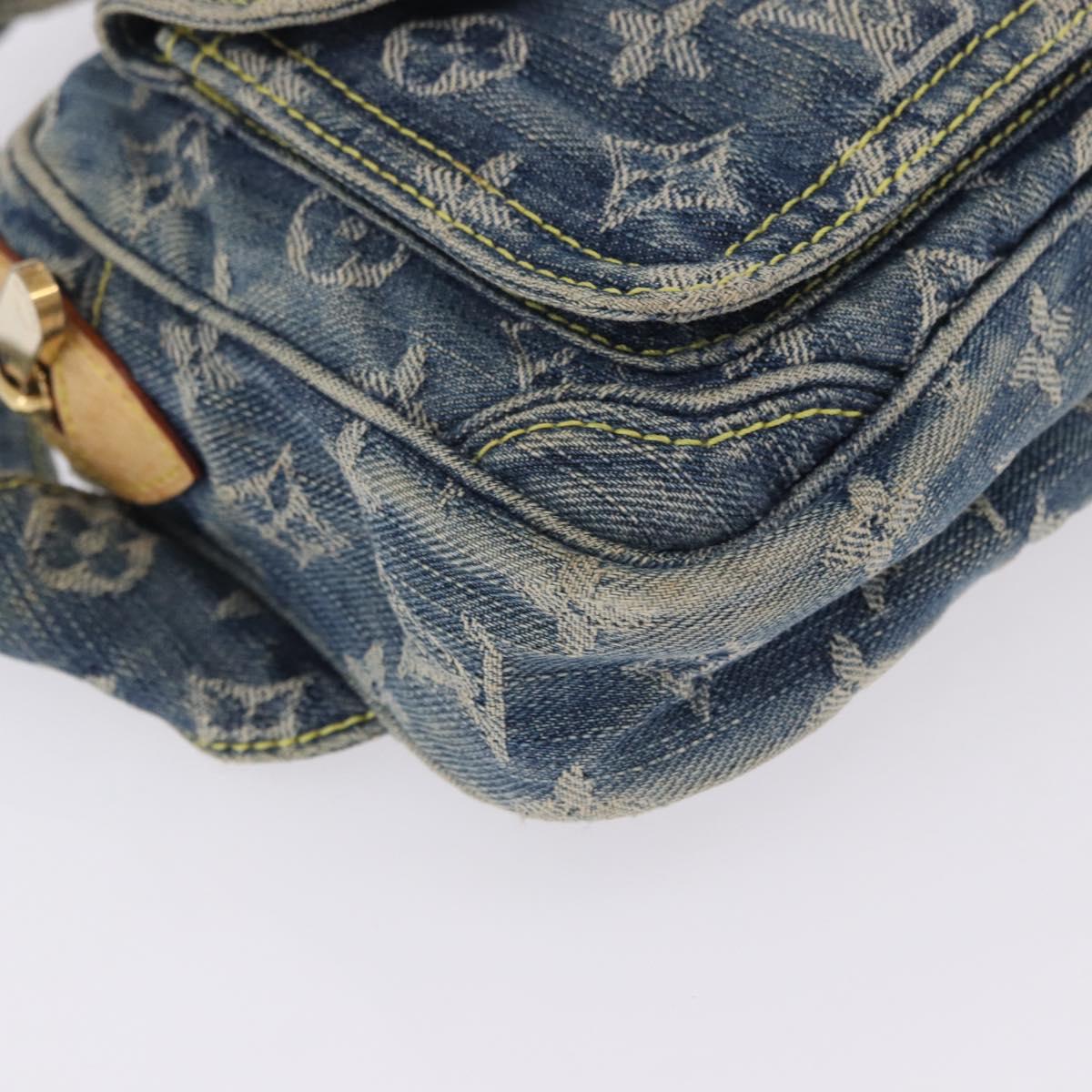 LOUIS VUITTON Monogram Denim Bum Bag Body Bag Blue M95347 LV Auth 204036A