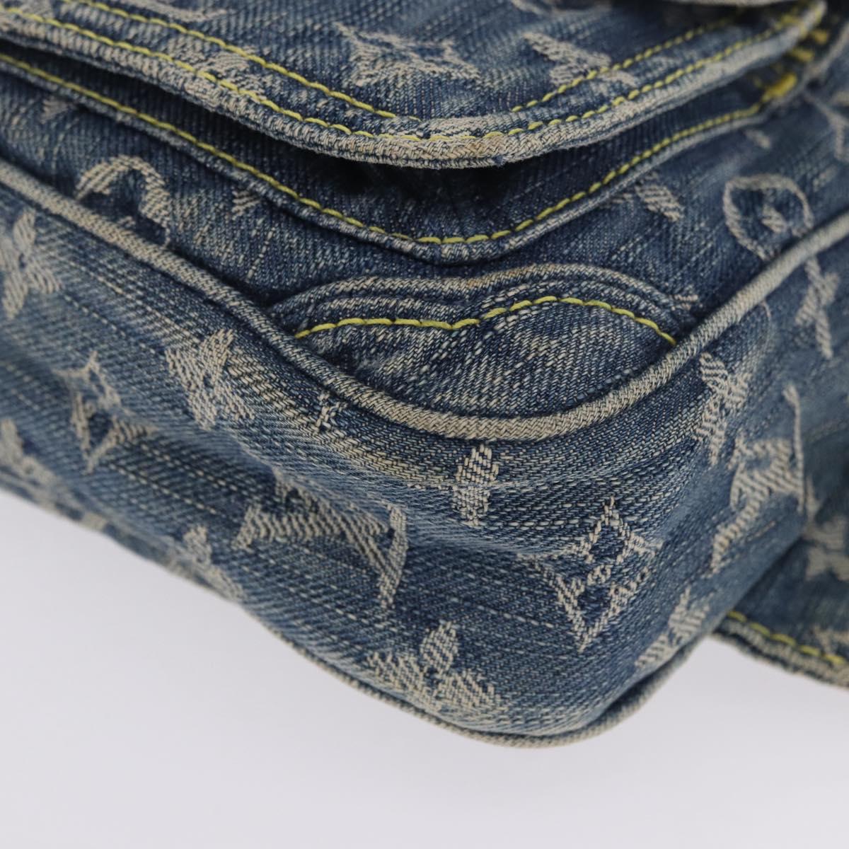 LOUIS VUITTON Monogram Denim Bum Bag Body Bag Blue M95347 LV Auth 204036A