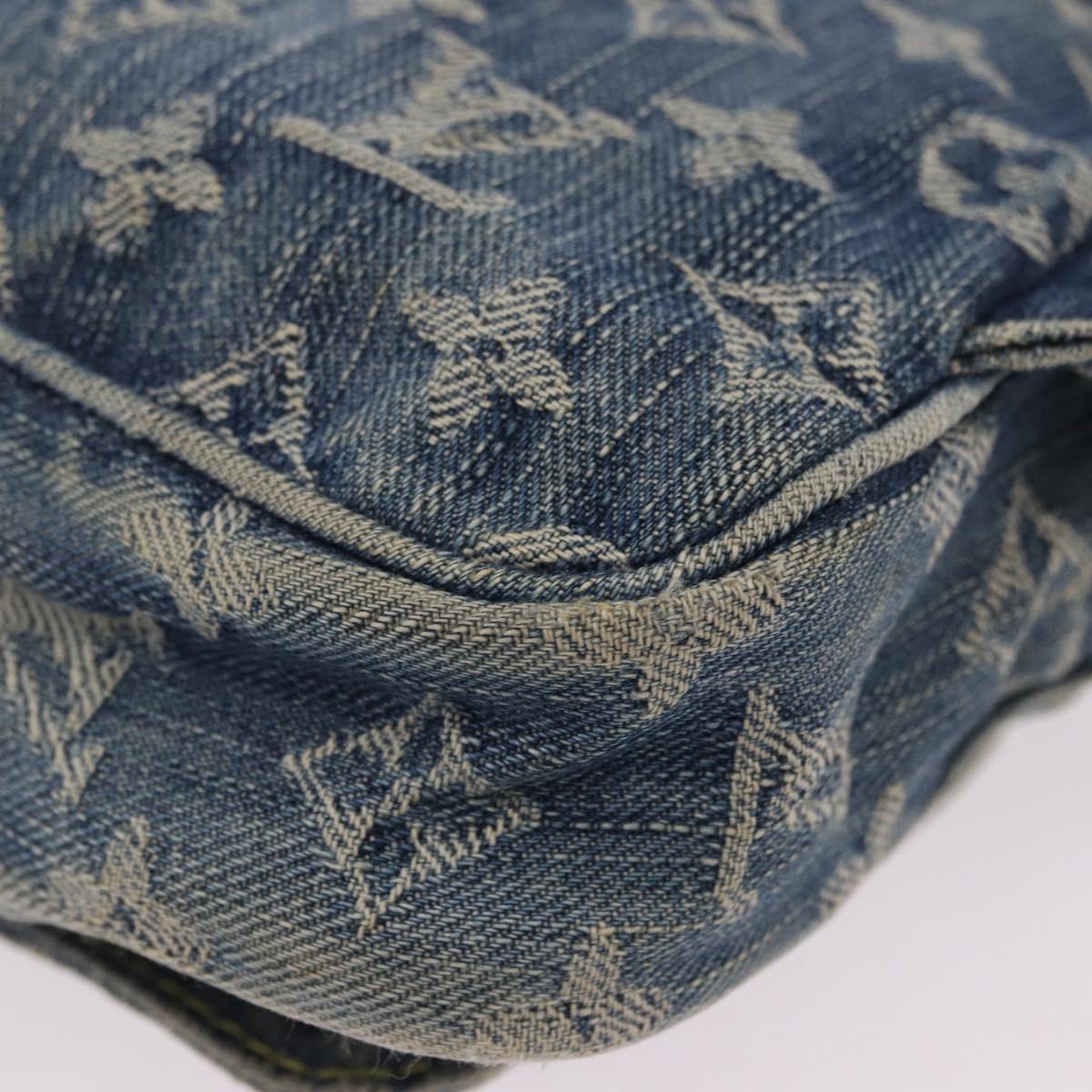 LOUIS VUITTON Monogram Denim Bum Bag Body Bag Blue M95347 LV Auth 204036A