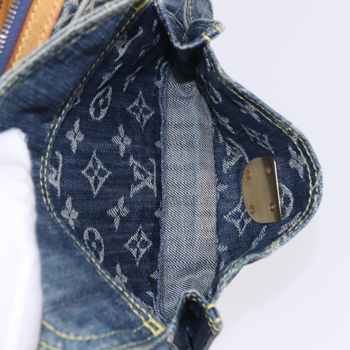 LOUIS VUITTON Monogram Denim Bum Bag Body Bag Blue M95347 LV Auth 204036A