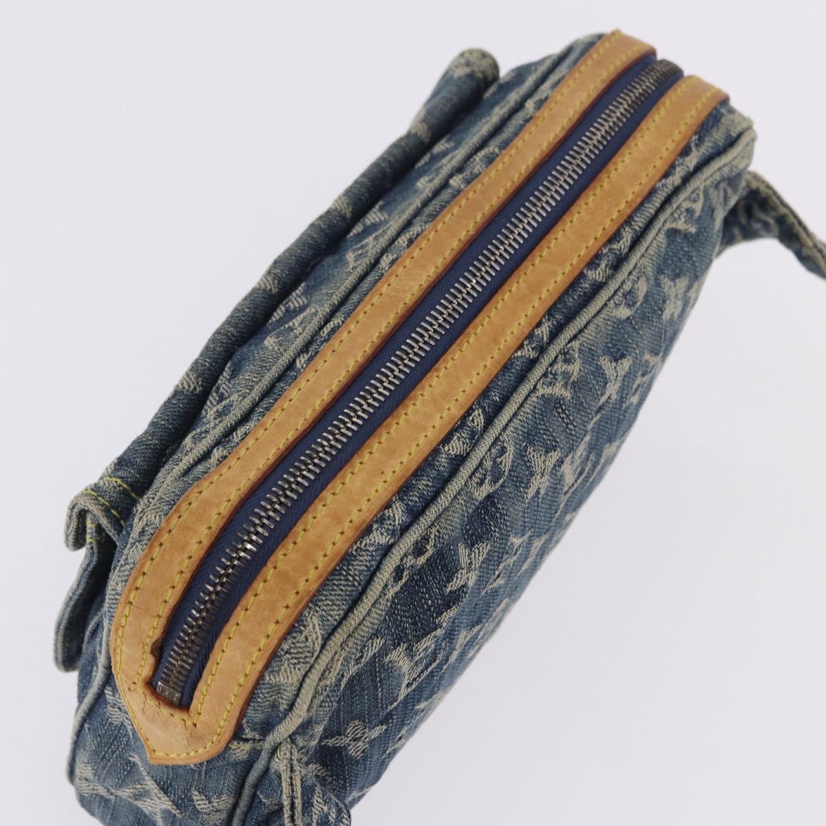 LOUIS VUITTON Monogram Denim Bum Bag Body Bag Blue M95347 LV Auth 204036A