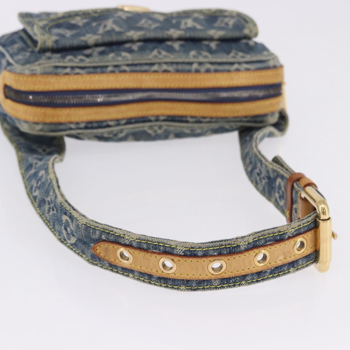LOUIS VUITTON Monogram Denim Bum Bag Body Bag Blue M95347 LV Auth 204036A