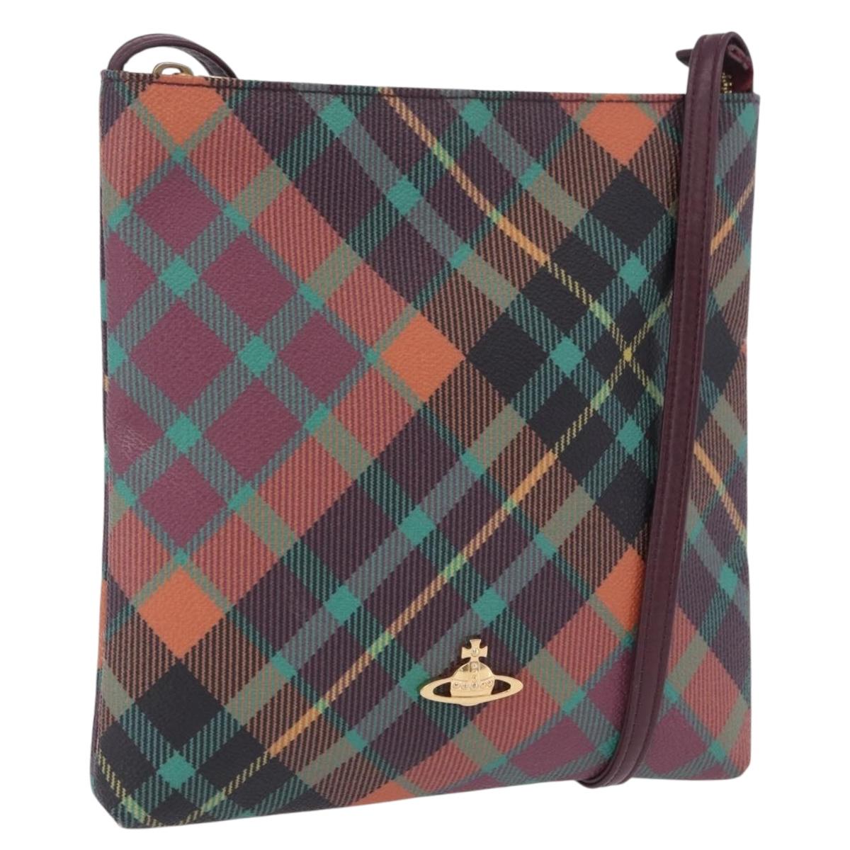 Vivienne Westwood Shoulder Bag PVC Leather Multicolor Gold Auth 204037A
