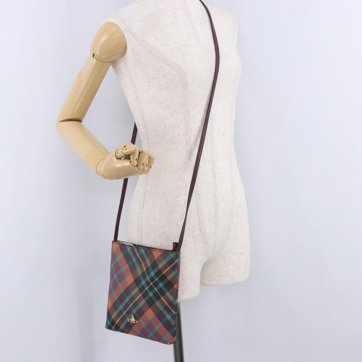 Vivienne Westwood Shoulder Bag PVC Leather Multicolor Gold Auth 204037A
