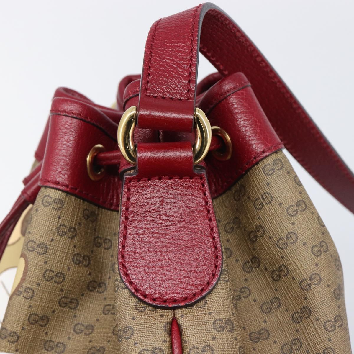 GUCCI Micro GG Supreme x Doraemon Fujiko Pro Bag PVC Beige 655597 Auth 204039SM
