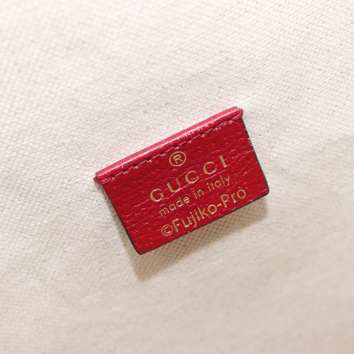 GUCCI Micro GG Supreme x Doraemon Fujiko Pro Bag PVC Beige 655597 Auth 204039SM