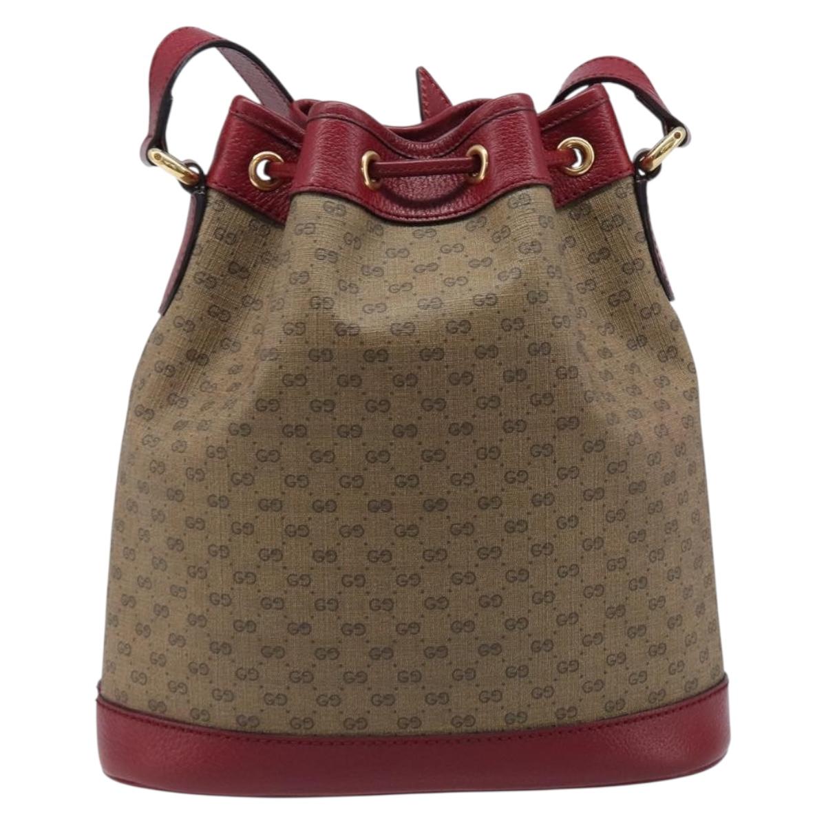 GUCCI Micro GG Supreme x Doraemon Fujiko Pro Bag PVC Beige 655597 Auth 204039SM