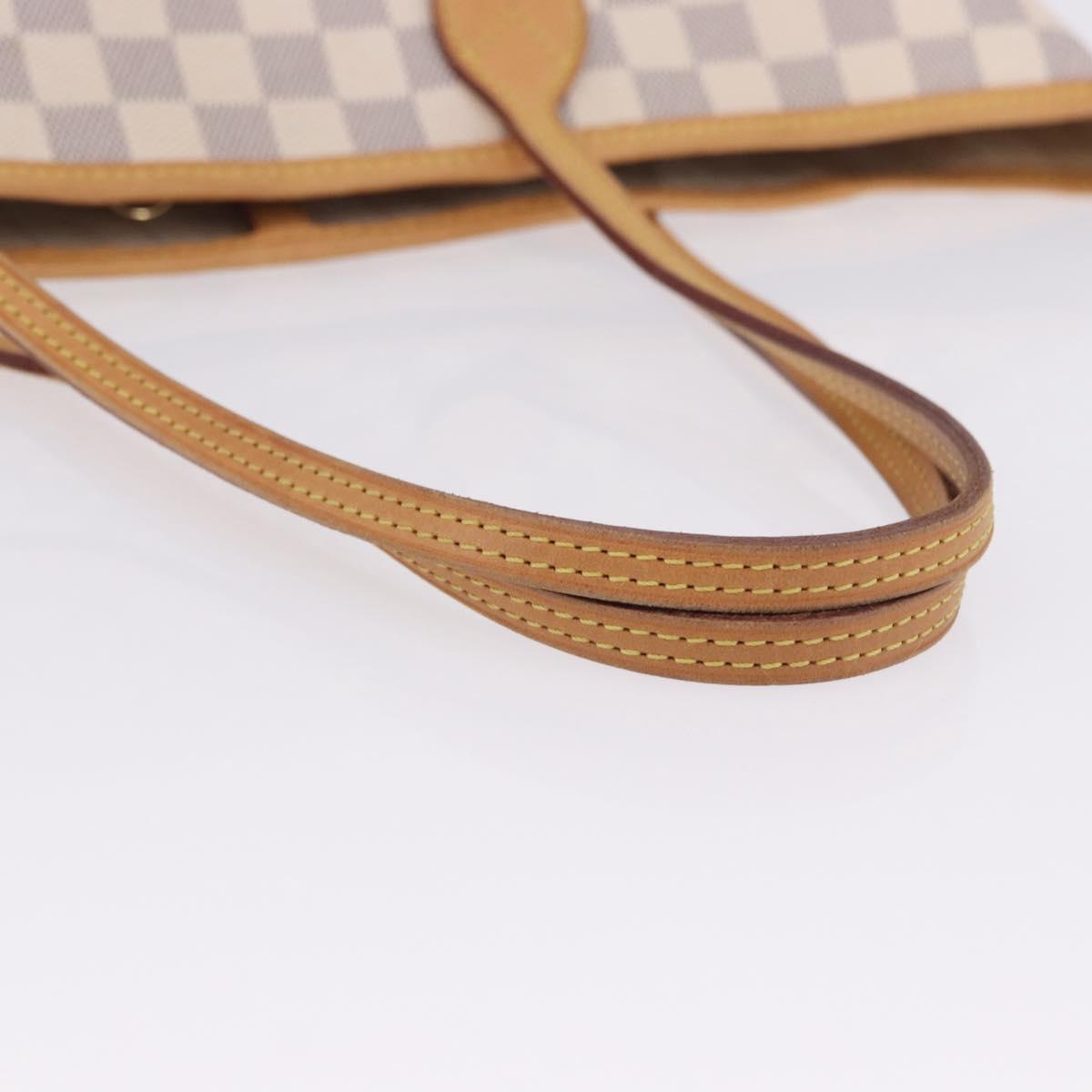 LOUIS VUITTON Damier Azur Neverfull MM Tote Bag N41605 LV Auth 204040A