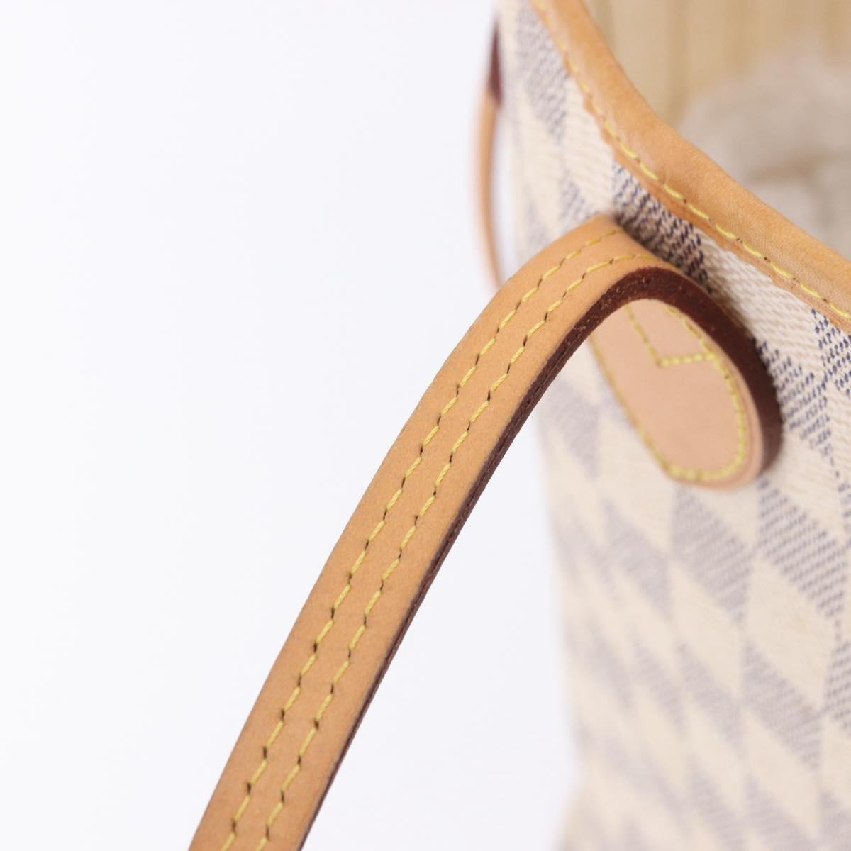 LOUIS VUITTON Damier Azur Neverfull MM Tote Bag N41605 LV Auth 204040A
