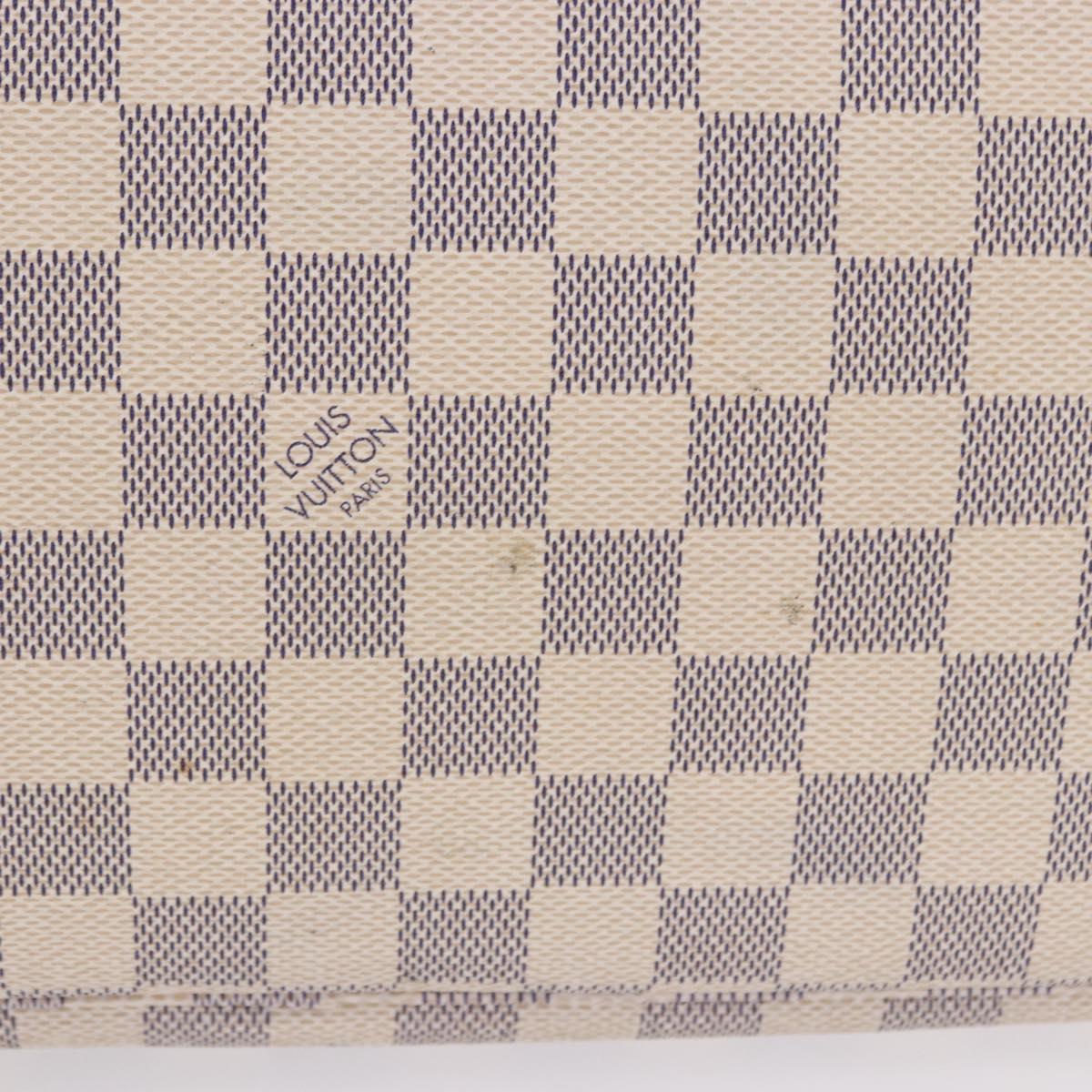 LOUIS VUITTON Damier Azur Neverfull MM Tote Bag N41605 LV Auth 204040A