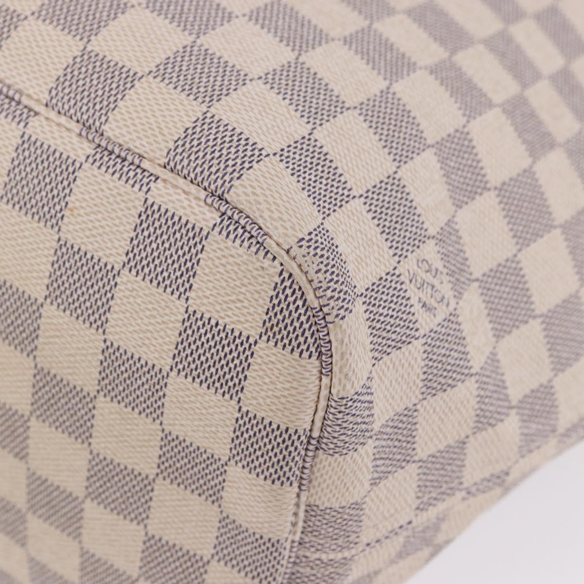 LOUIS VUITTON Damier Azur Neverfull MM Tote Bag N41605 LV Auth 204040A