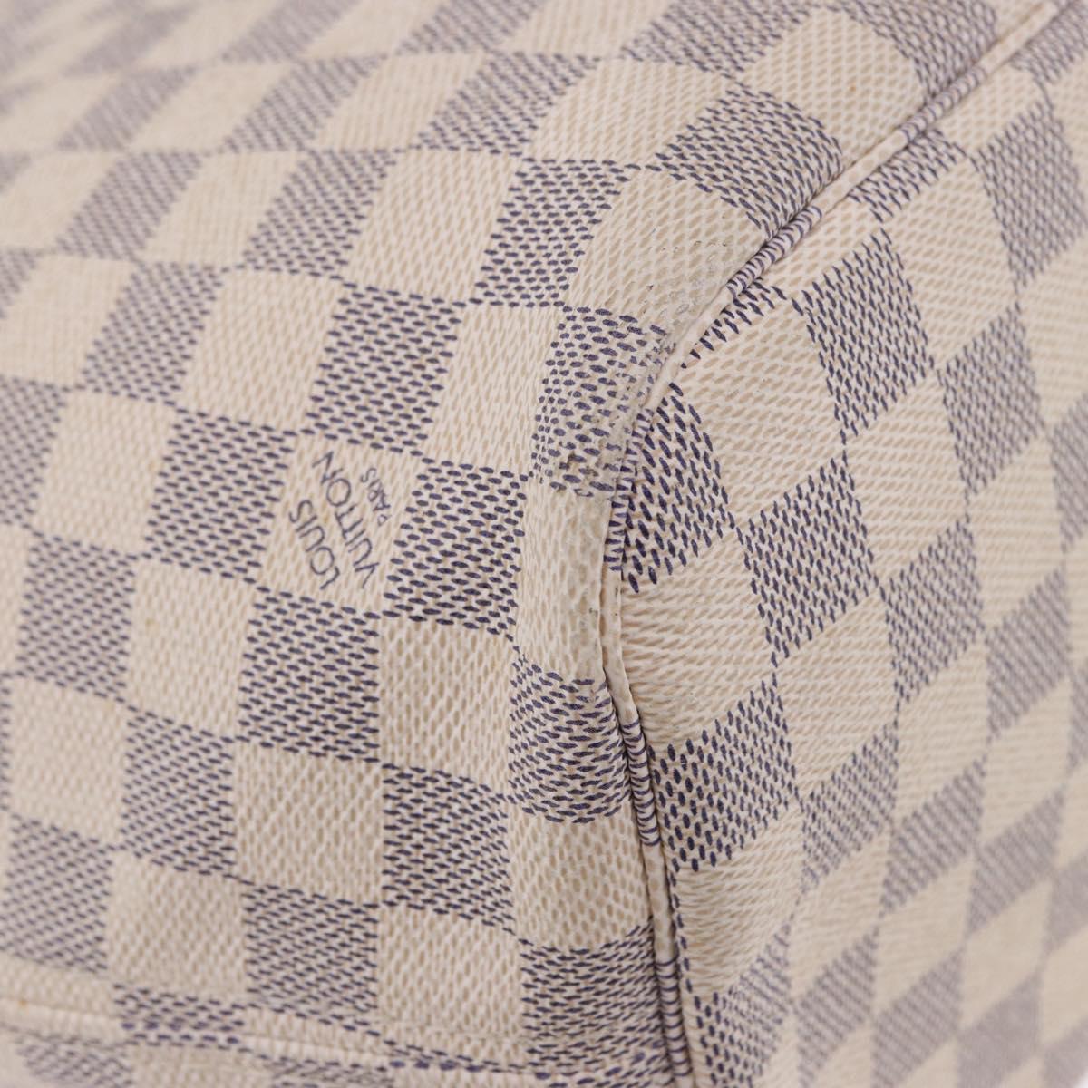 LOUIS VUITTON Damier Azur Neverfull MM Tote Bag N41605 LV Auth 204040A