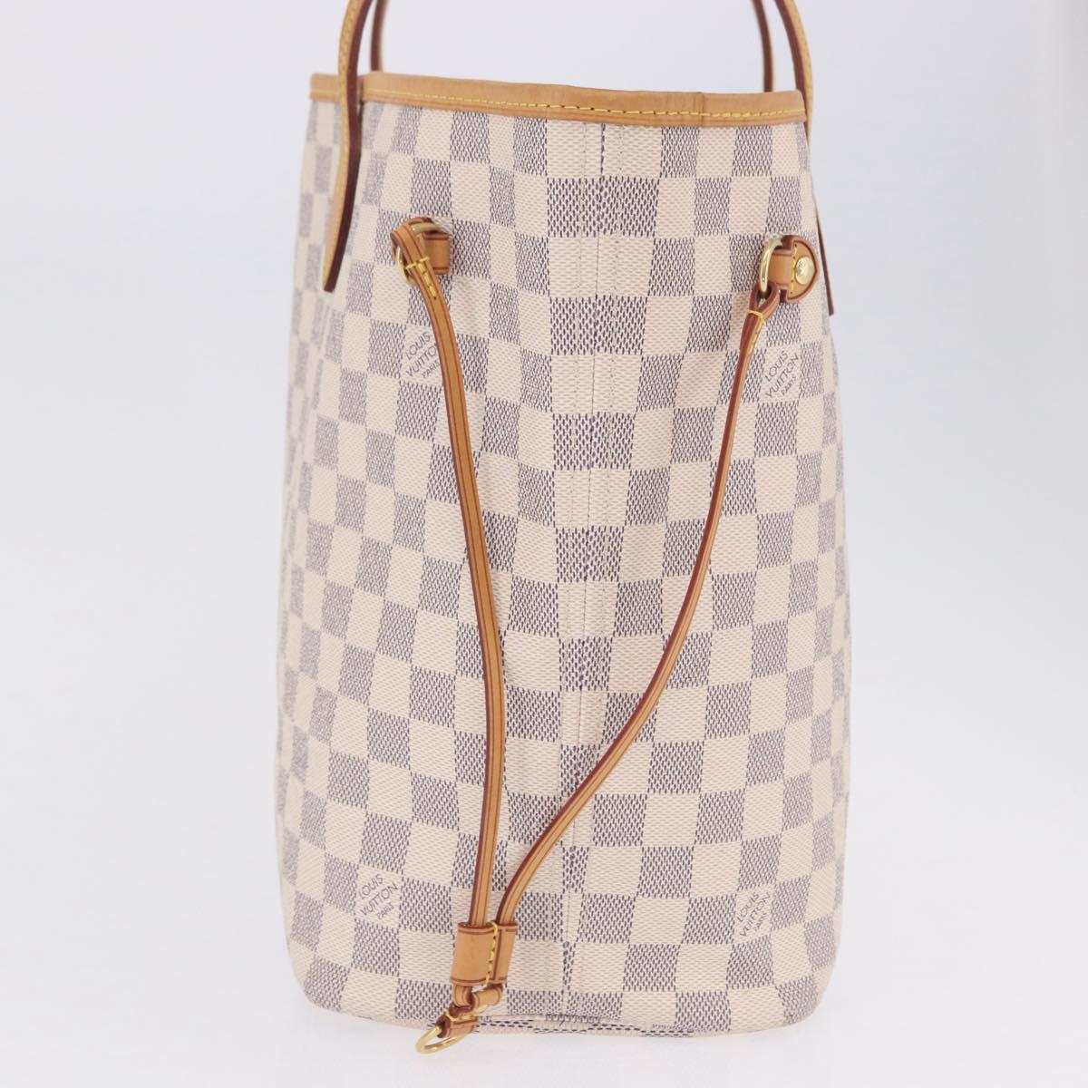 LOUIS VUITTON Damier Azur Neverfull MM Tote Bag N41605 LV Auth 204040A