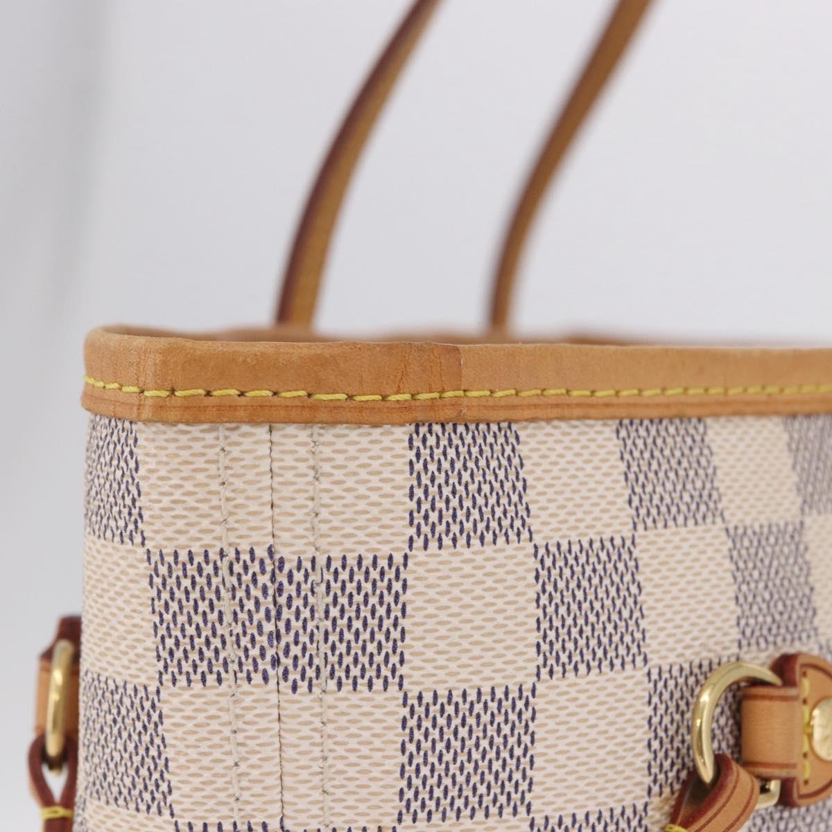 LOUIS VUITTON Damier Azur Neverfull MM Tote Bag N41605 LV Auth 204040A