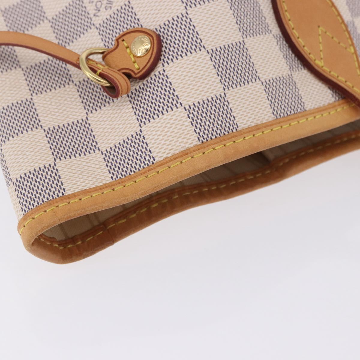 LOUIS VUITTON Damier Azur Neverfull MM Tote Bag N41605 LV Auth 204040A