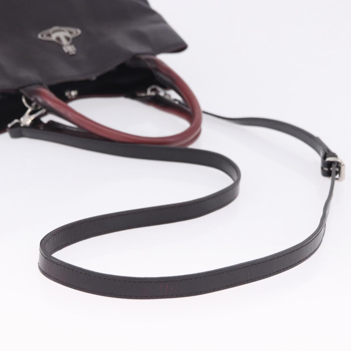 Vivienne Westwood Tote Bag Leather 2way Black Silver Auth 204042