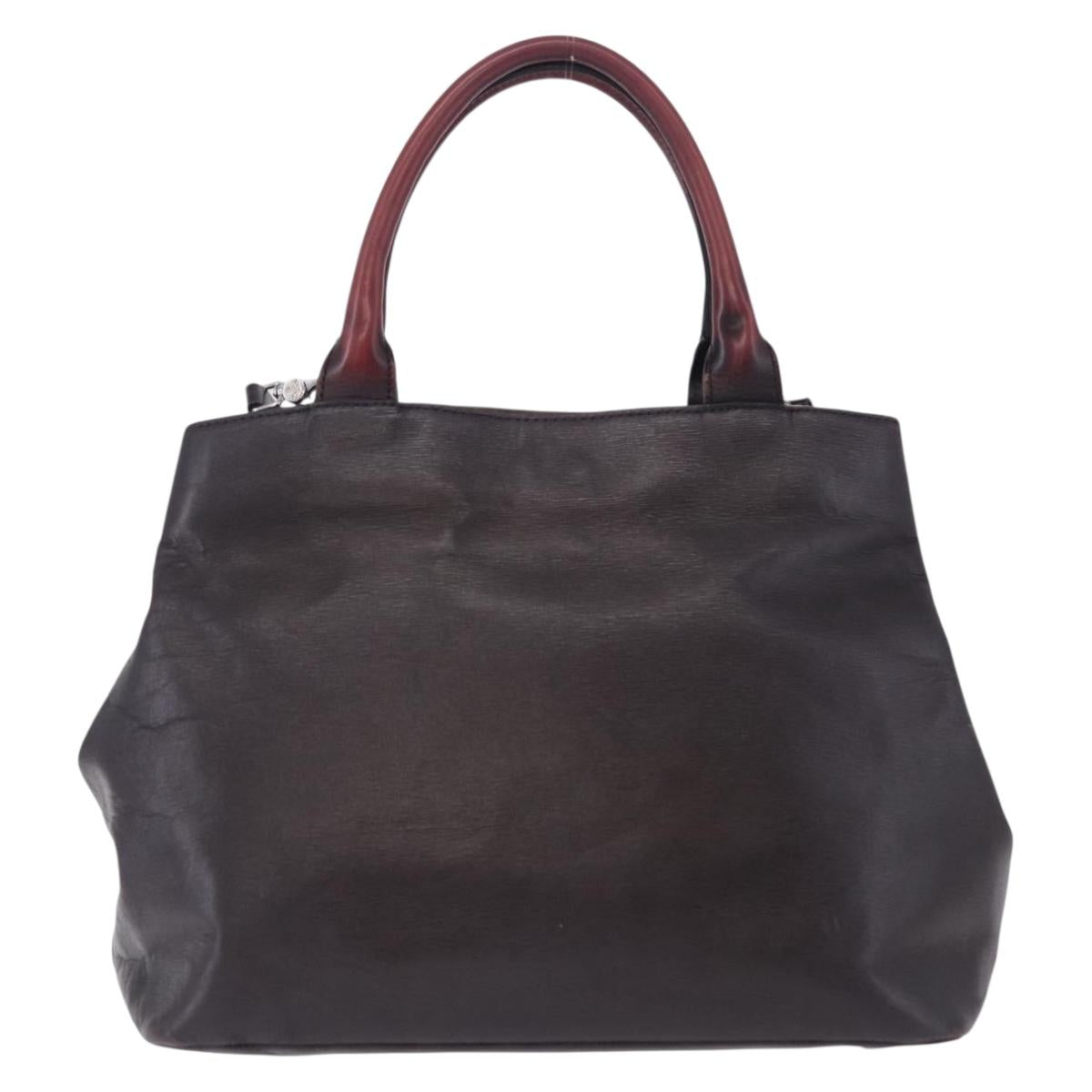 Vivienne Westwood Tote Bag Leather 2way Black Silver Auth 204042