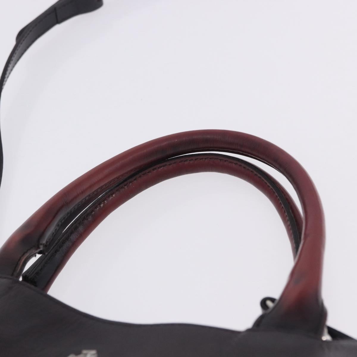 Vivienne Westwood Tote Bag Leather 2way Black Silver Auth 204042