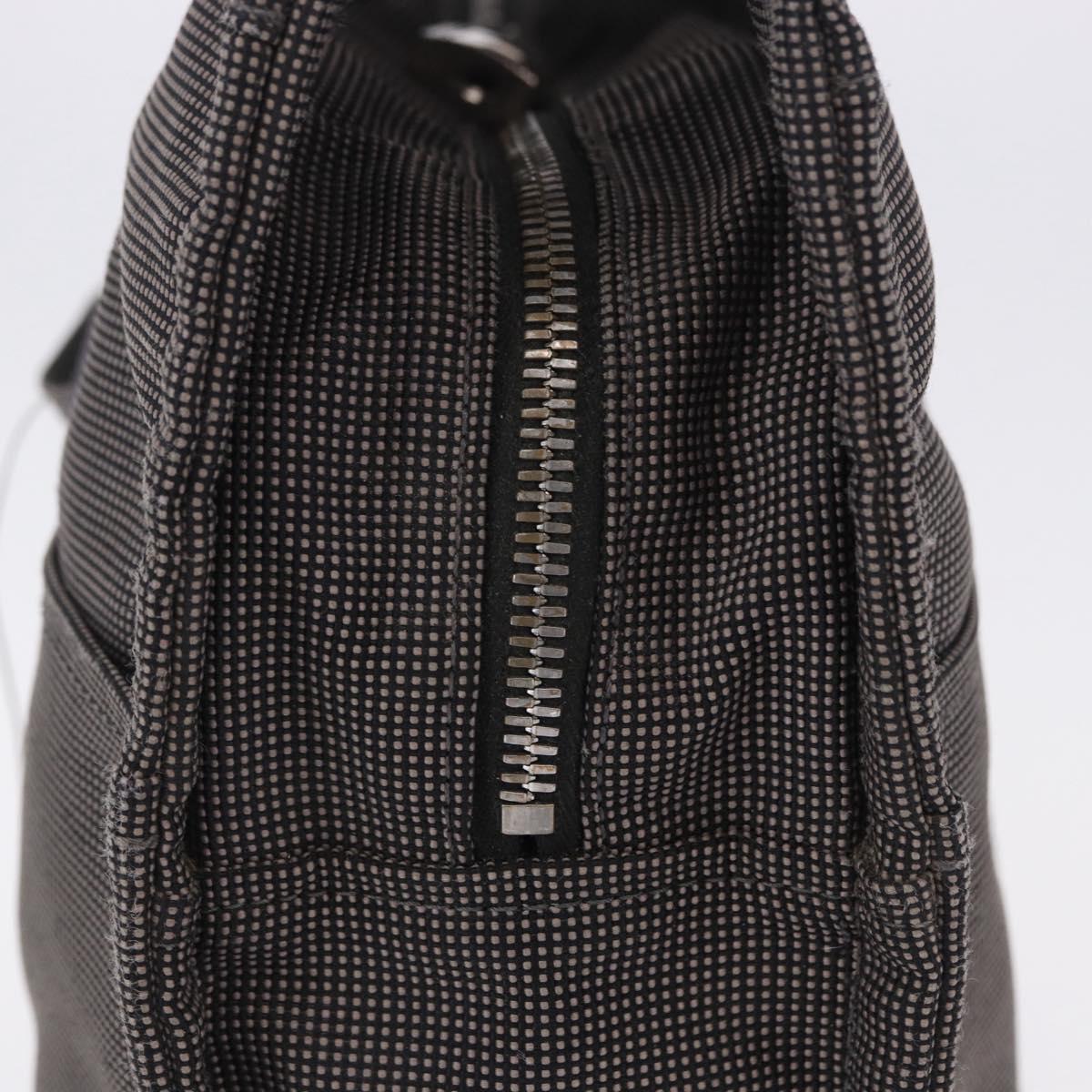 HERMES Her Line Tote MM Tote Bag Canvas Gray Silver Auth 204044