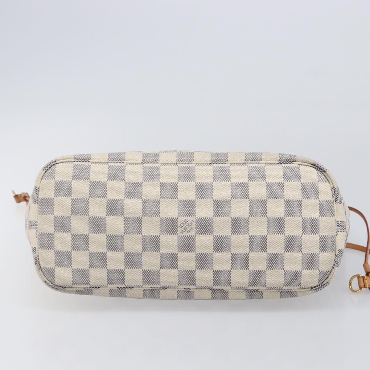 LOUIS VUITTON Damier Azur Neverfull PM Tote Bag N41362 LV Auth 204046A