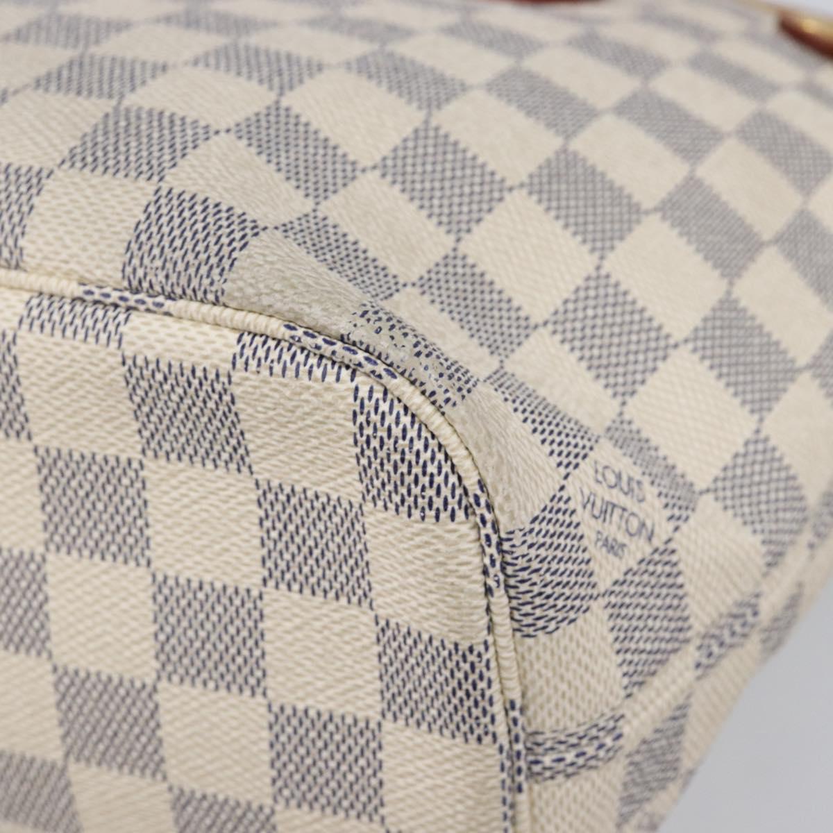 LOUIS VUITTON Damier Azur Neverfull PM Tote Bag N41362 LV Auth 204046A