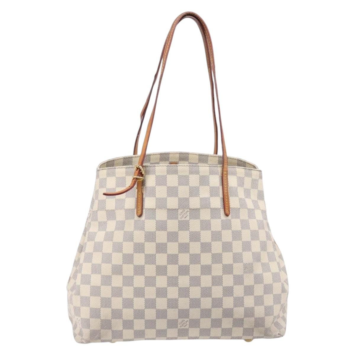 LOUIS VUITTON Damier Azur Cabas MM Shoulder Bag N41375 LV Auth 204051