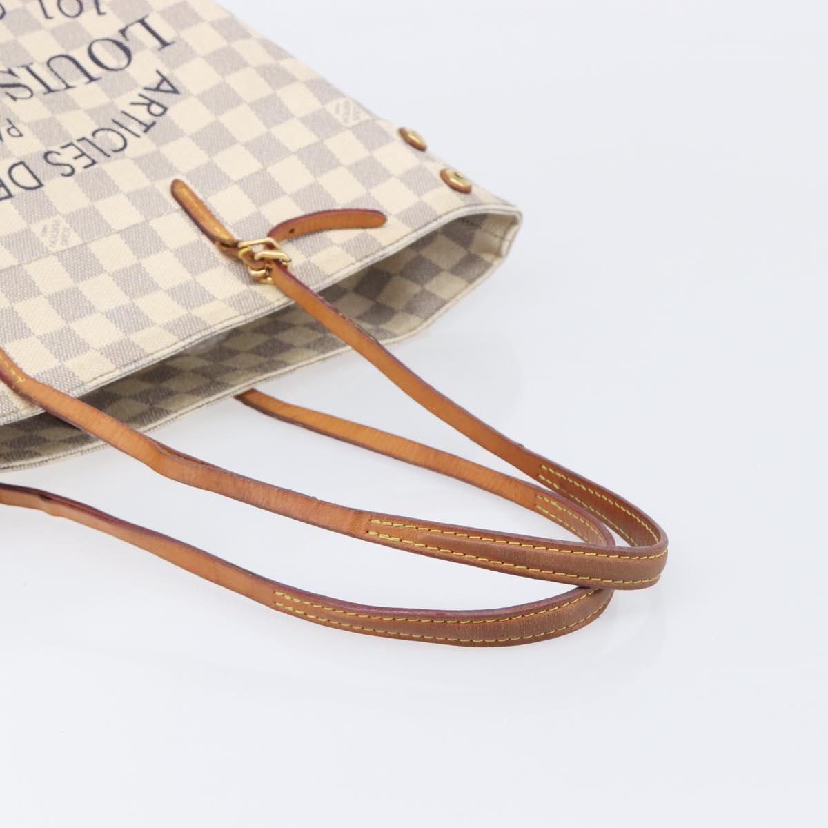 LOUIS VUITTON Damier Azur Cabas MM Shoulder Bag N41375 LV Auth 204051