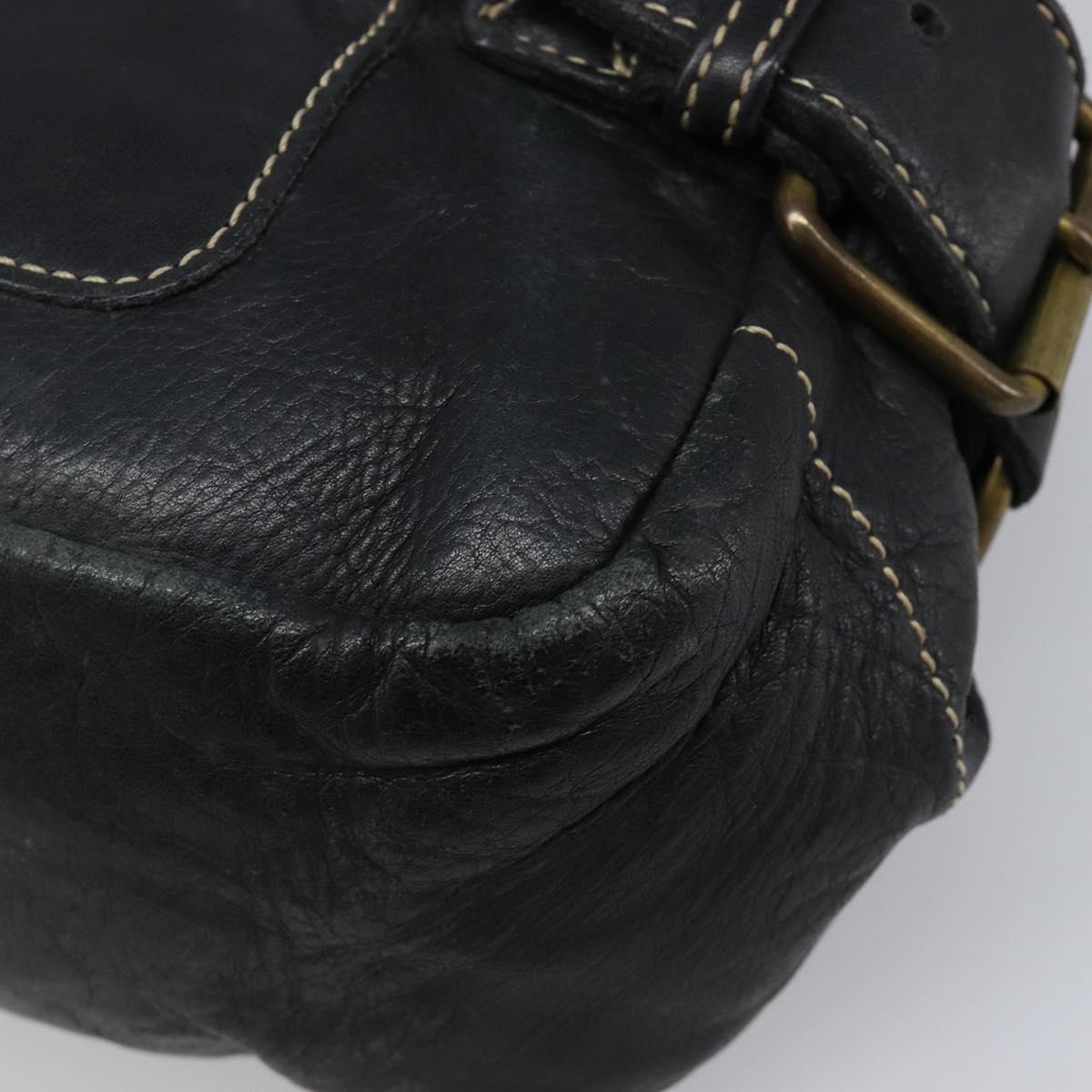 Vivienne Westwood Shoulder Bag Leather Black Auth 204052