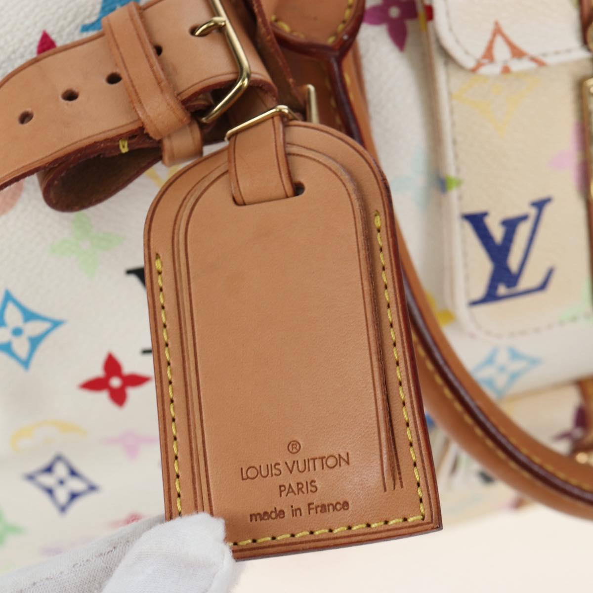 LOUIS VUITTON Monogram Multicolor Keepall 45 Bag White M92641 LV Auth 204053V