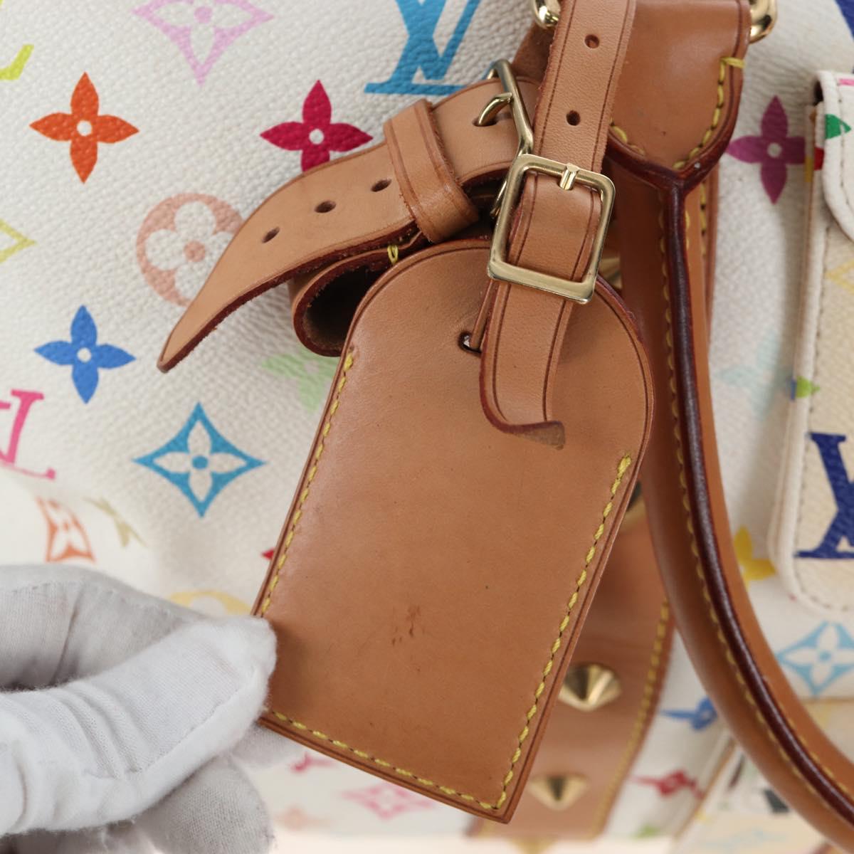 LOUIS VUITTON Monogram Multicolor Keepall 45 Bag White M92641 LV Auth 204053V