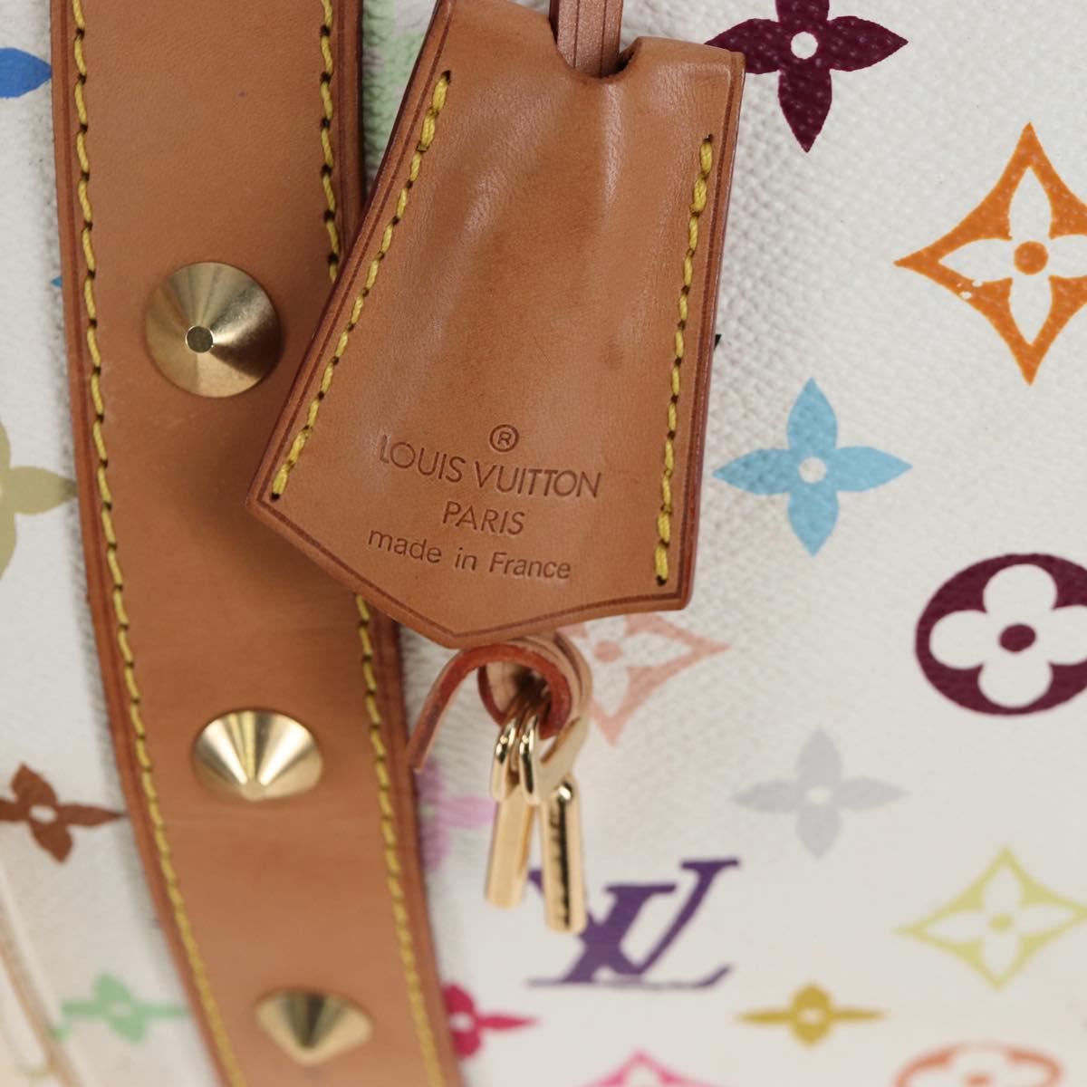 LOUIS VUITTON Monogram Multicolor Keepall 45 Bag White M92641 LV Auth 204053V