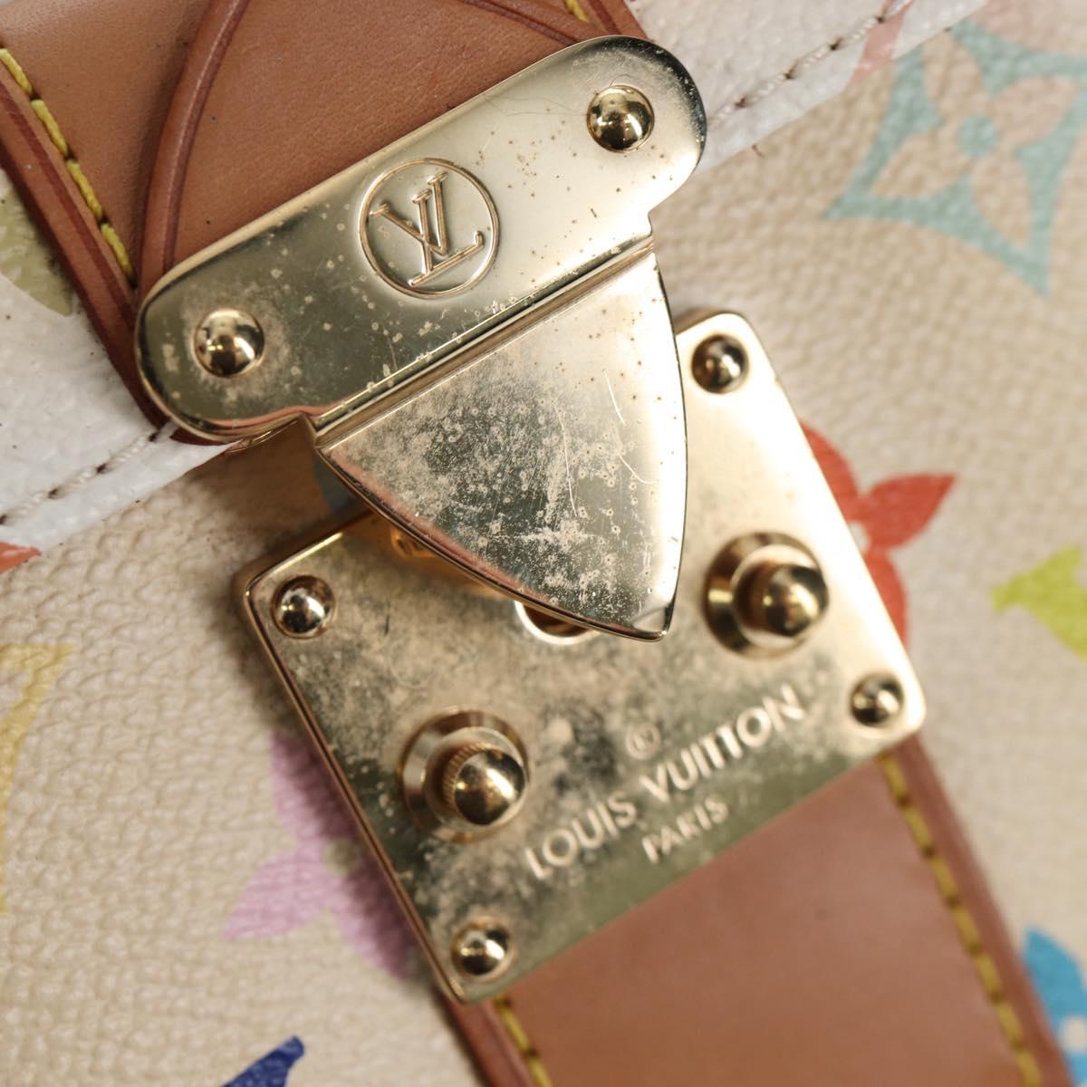 LOUIS VUITTON Monogram Multicolor Keepall 45 Bag White M92641 LV Auth 204053V