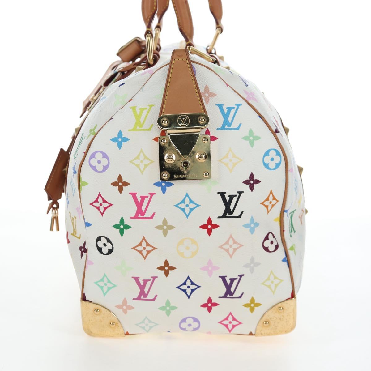 LOUIS VUITTON Monogram Multicolor Keepall 45 Bag White M92641 LV Auth 204053V