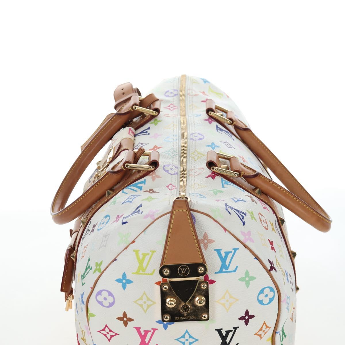 LOUIS VUITTON Monogram Multicolor Keepall 45 Bag White M92641 LV Auth 204053V