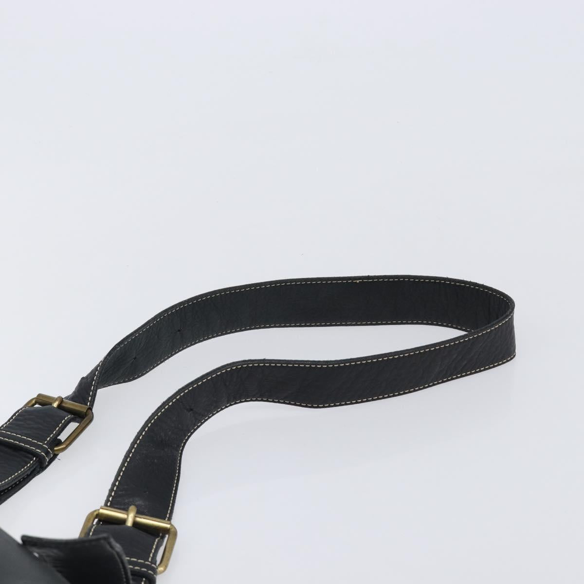 Vivienne Westwood Shoulder Bag Leather Black Gold Auth 204055