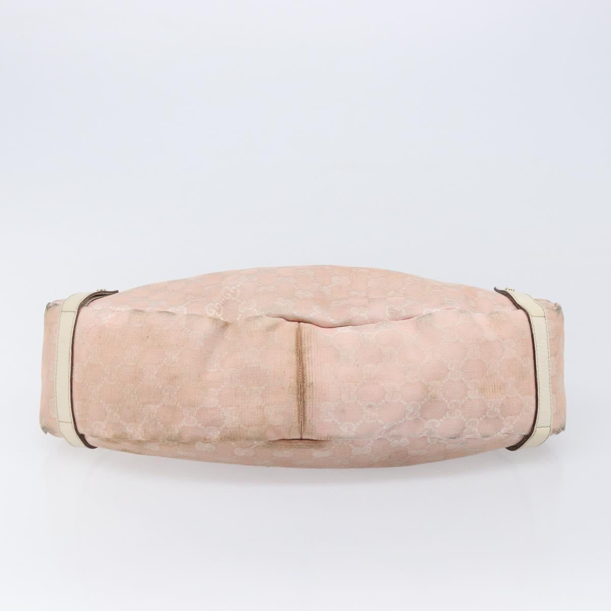 GUCCI GG Canvas Abbey Tote Bag Pink Gold 130736 Auth 204056