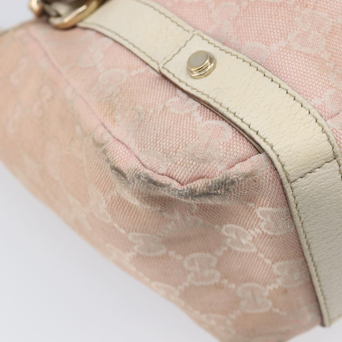 GUCCI GG Canvas Abbey Tote Bag Pink Gold 130736 Auth 204056